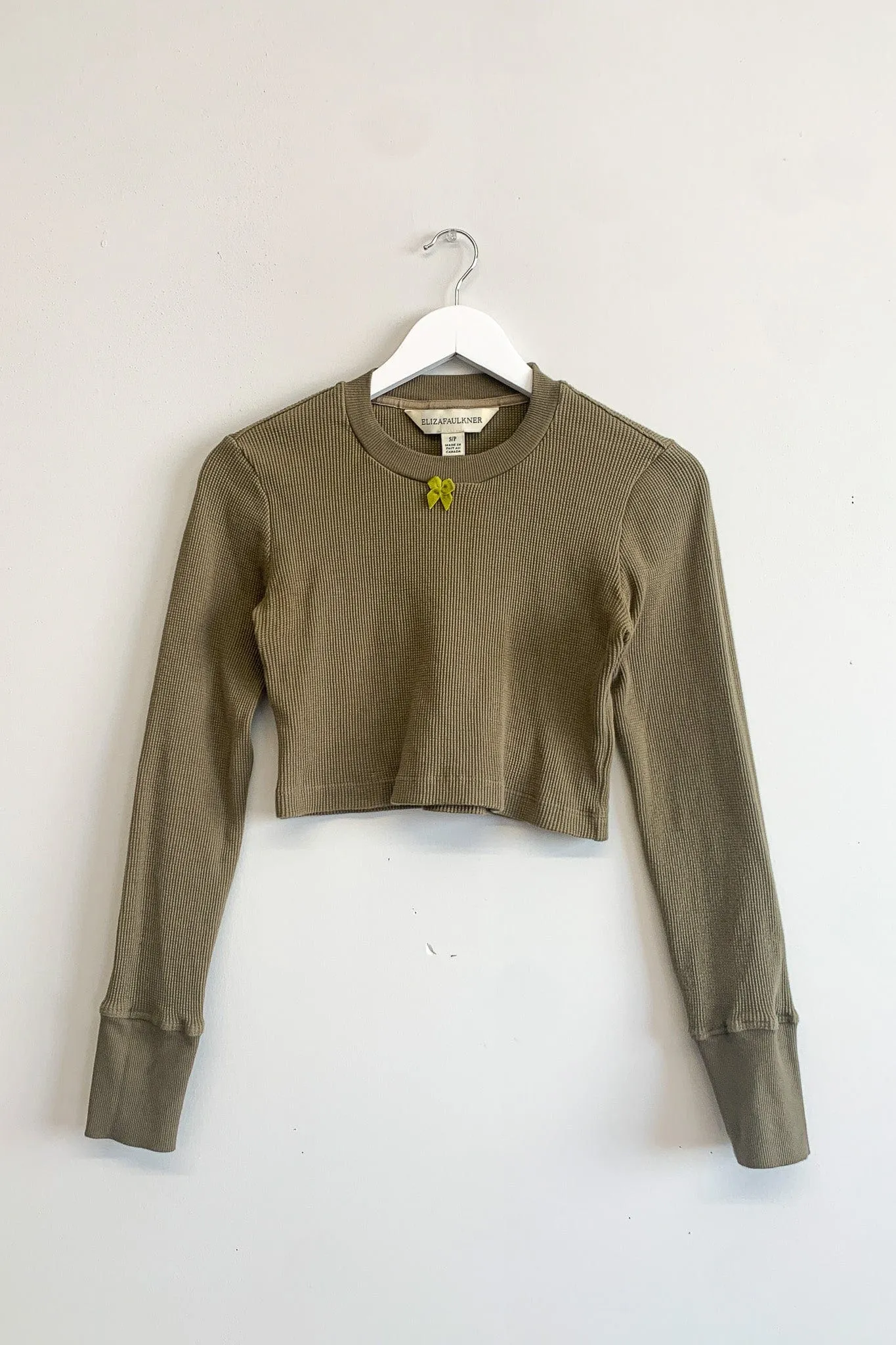 Secondhand Olive Yuri Waffle Top sold by Eliza Faulkner