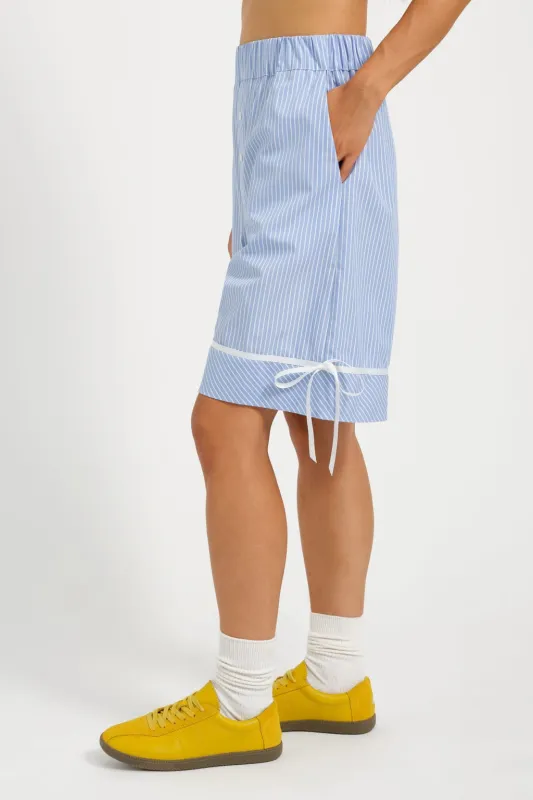 Imperfect Bauer Short Blue Pinstripe made by Eliza Faulkner