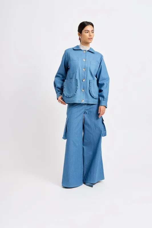Imperfect Work Jacket Blue Denim sold by Eliza Faulkner