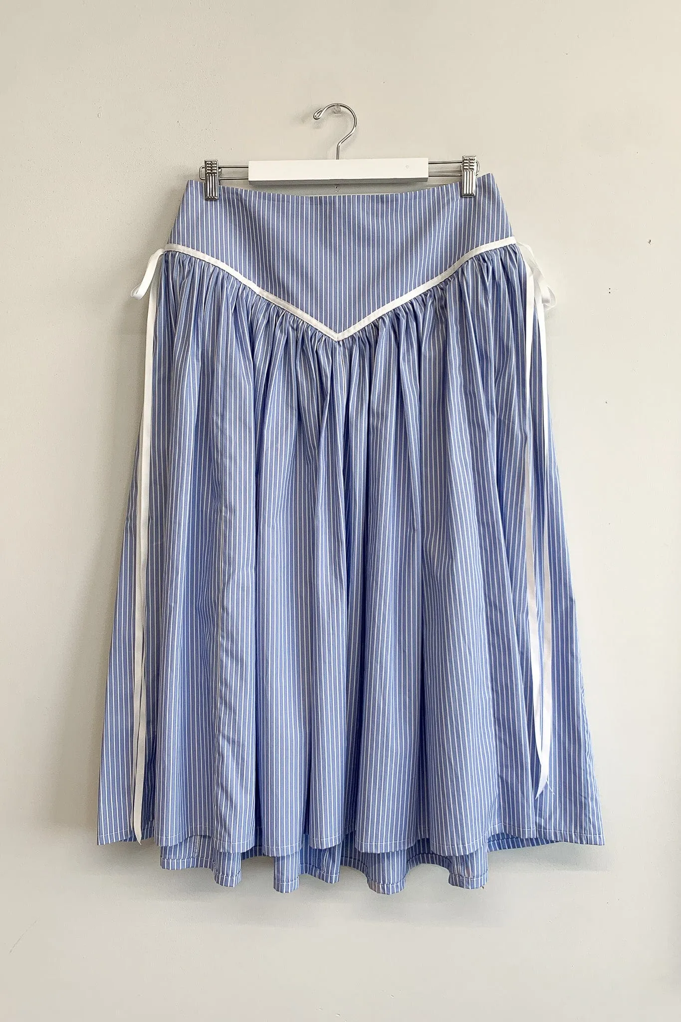 Imperfect Lucille Skirt Blue Pinstripe sold by Eliza Faulkner product image thumbnail 2