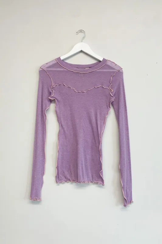 Sample Delia Top Lilac sold by Eliza Faulkner
