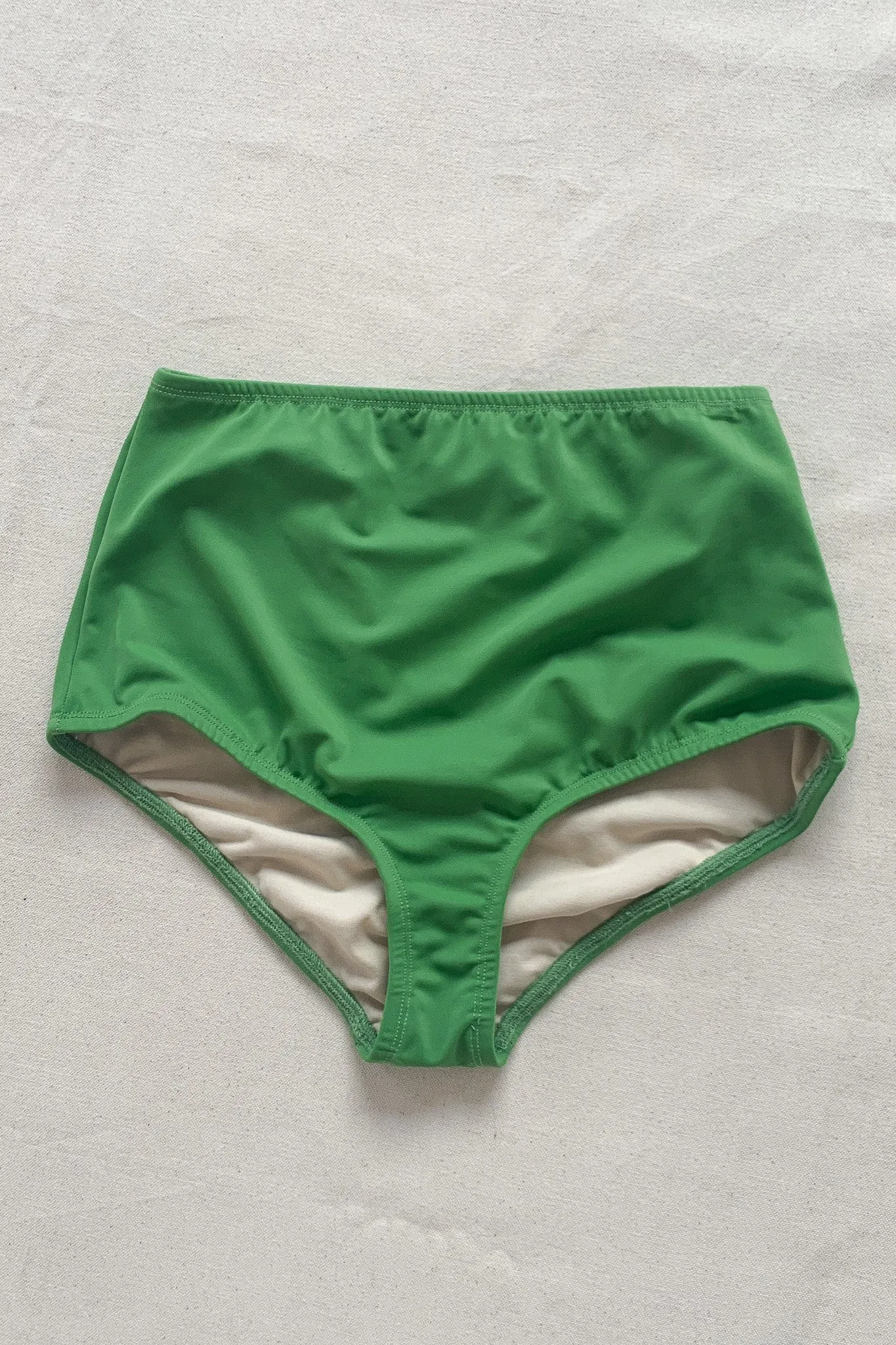 Sample High Waisted Bikini Bottom EMNMAY & MAY Collab Green sold by Eliza Faulkner