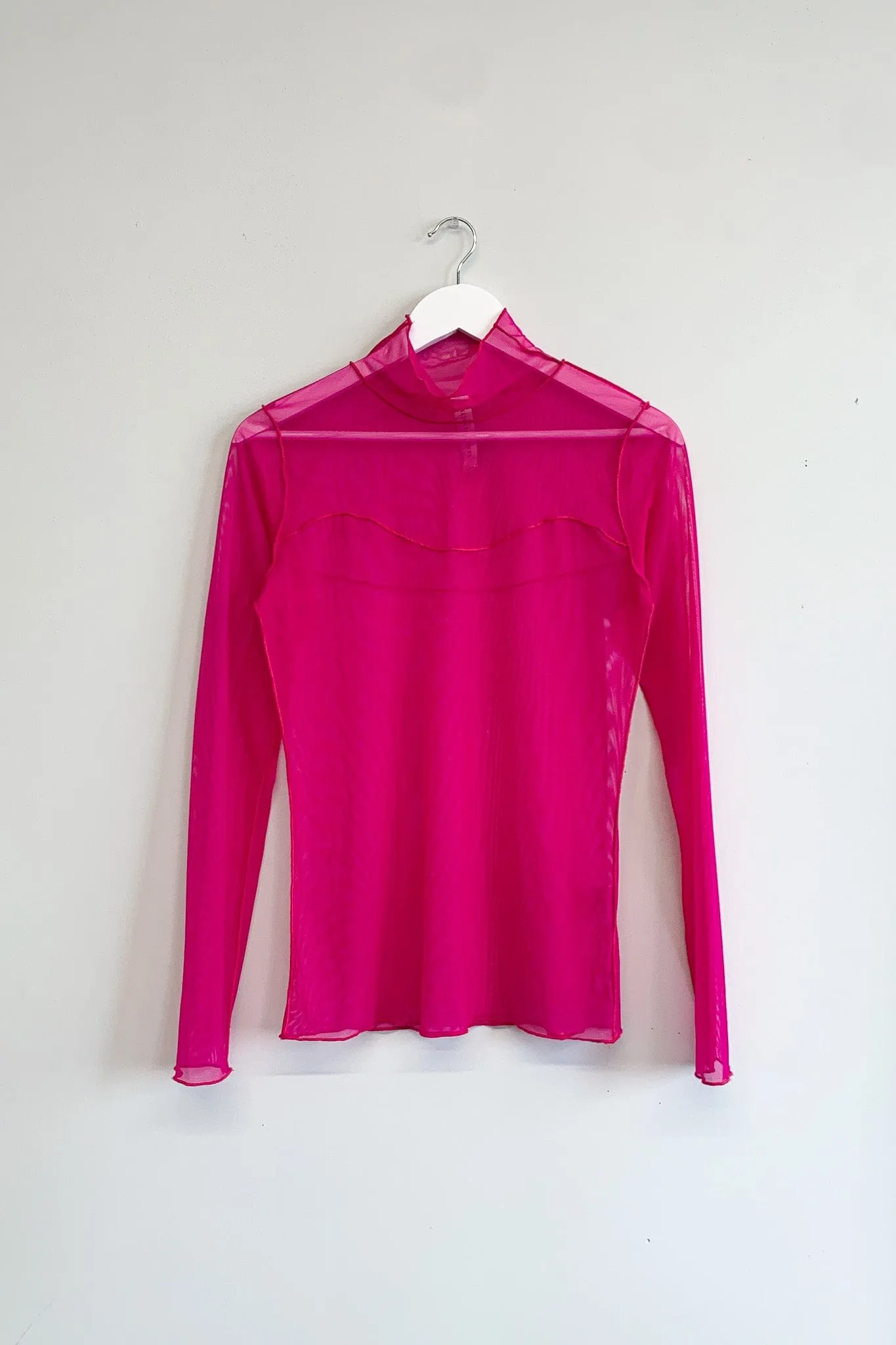 Secondhand Wave Mesh Turtleneck Pink sold by Eliza Faulkner