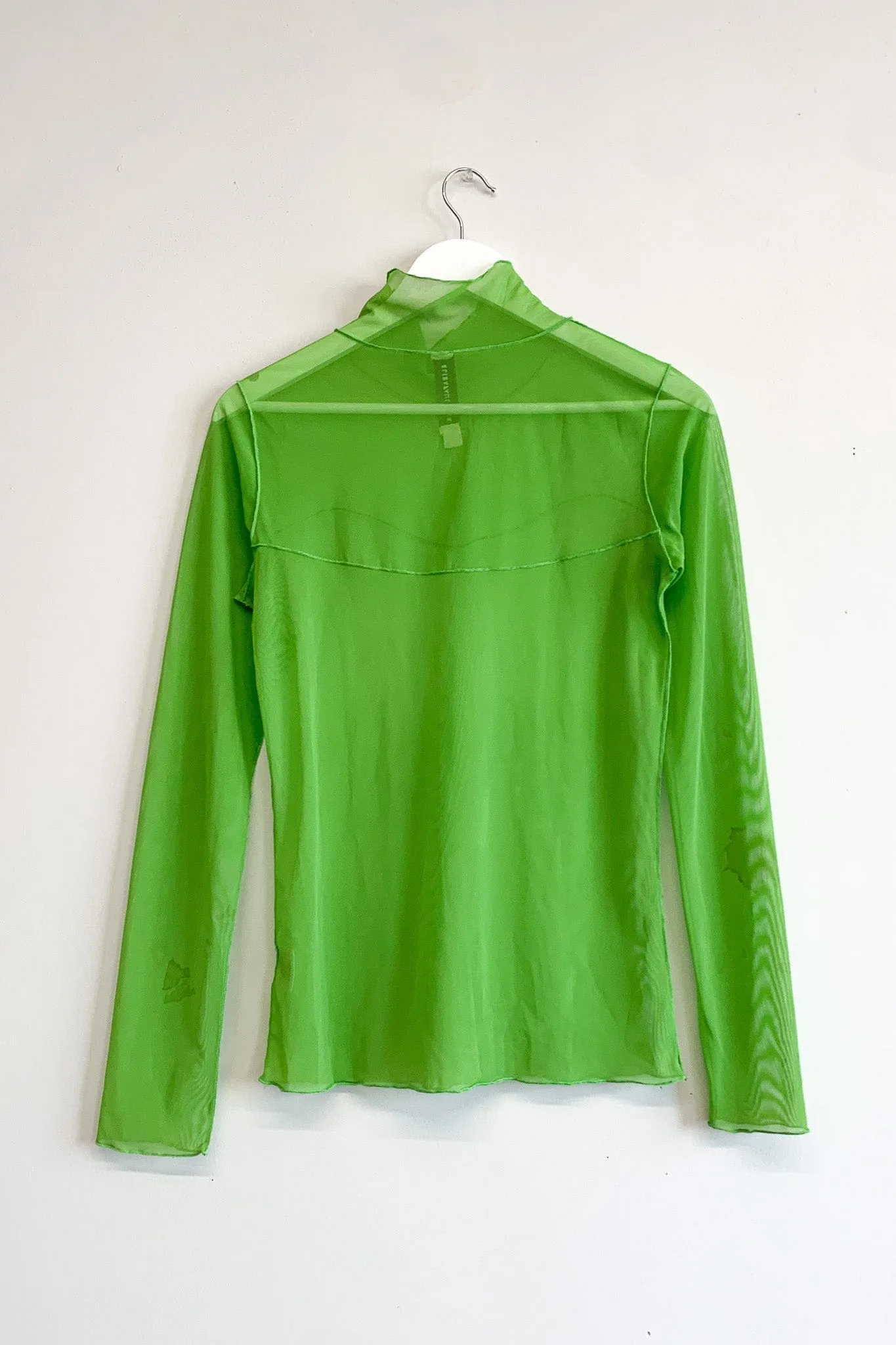 Pre-loved Wave Mesh Turtleneck Green - Size: S sold by Eliza Faulkner product image thumbnail 2