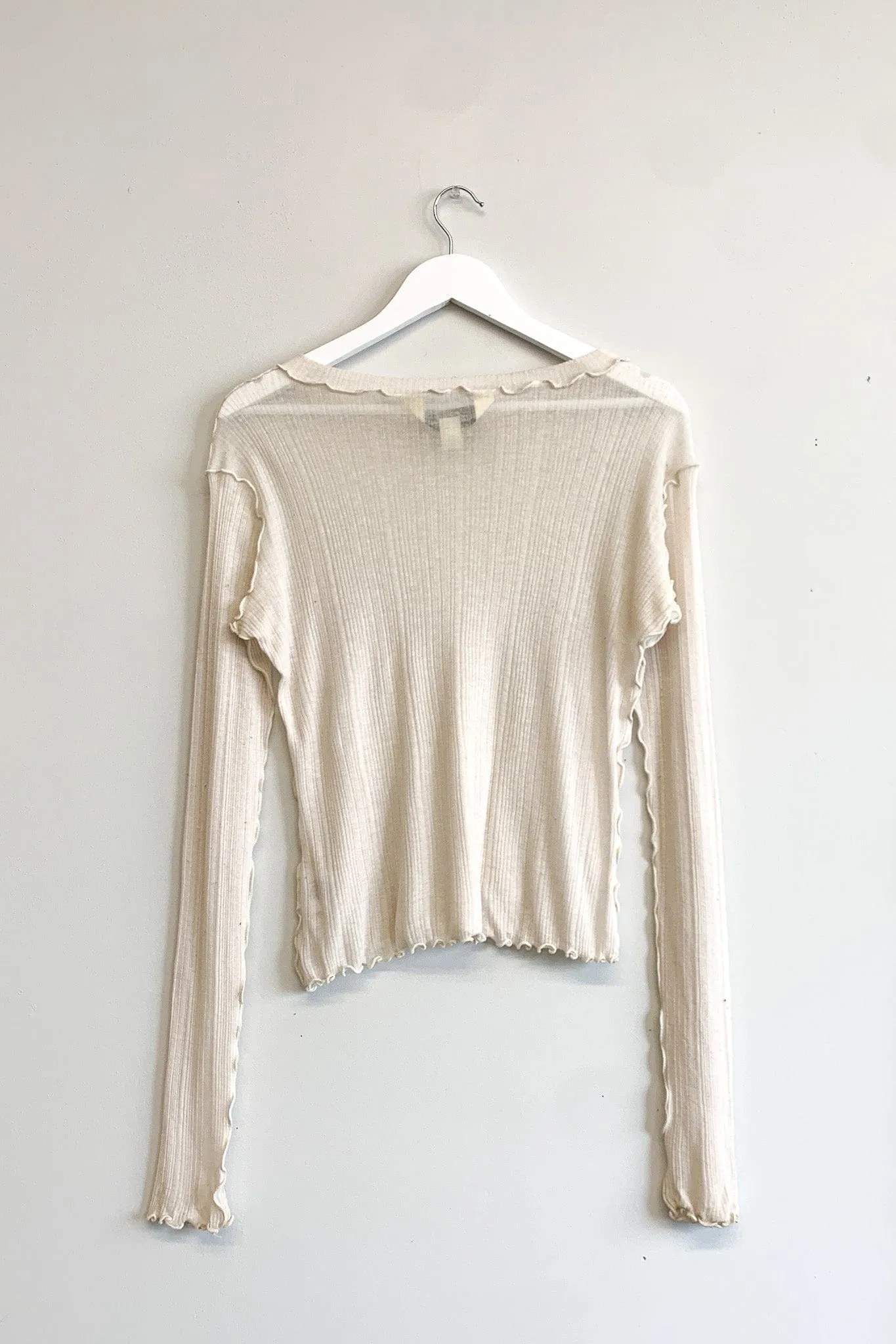 Secondhand Rib Tee Longsleeve White sold by Eliza Faulkner product image thumbnail 2