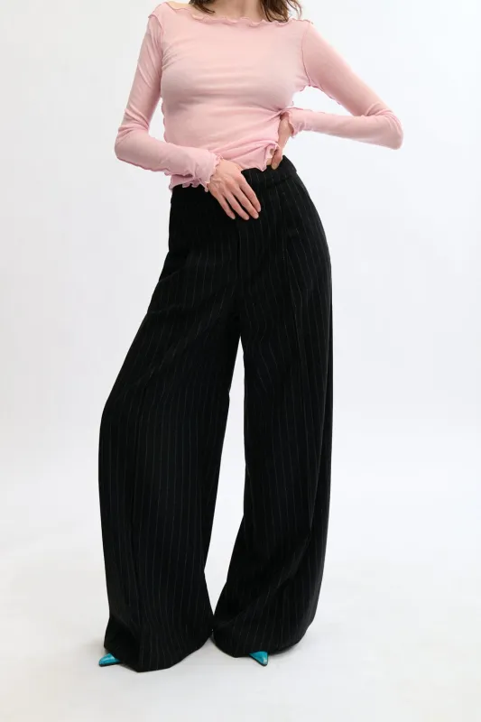 Lavoy Pant Black Pinstripe sold by Eliza Faulkner