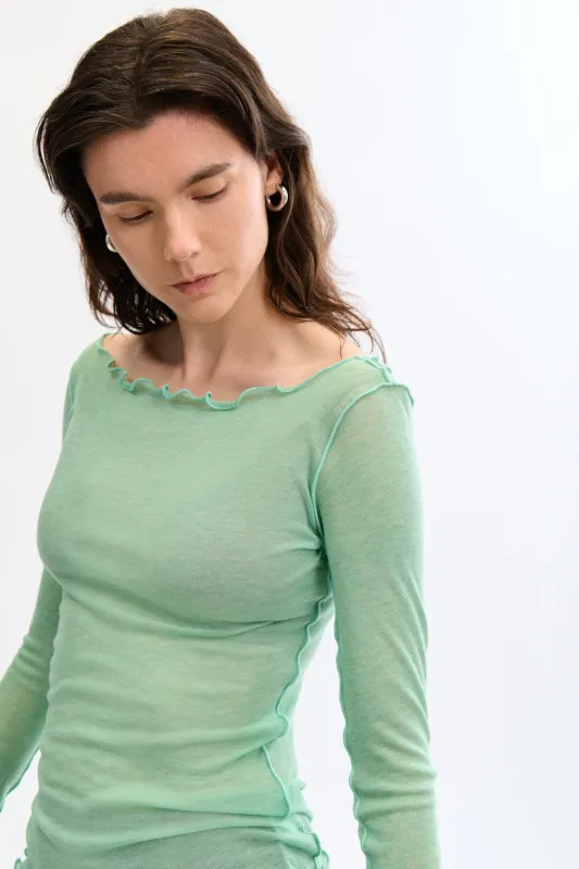 Jess Top Mint sold by Eliza Faulkner