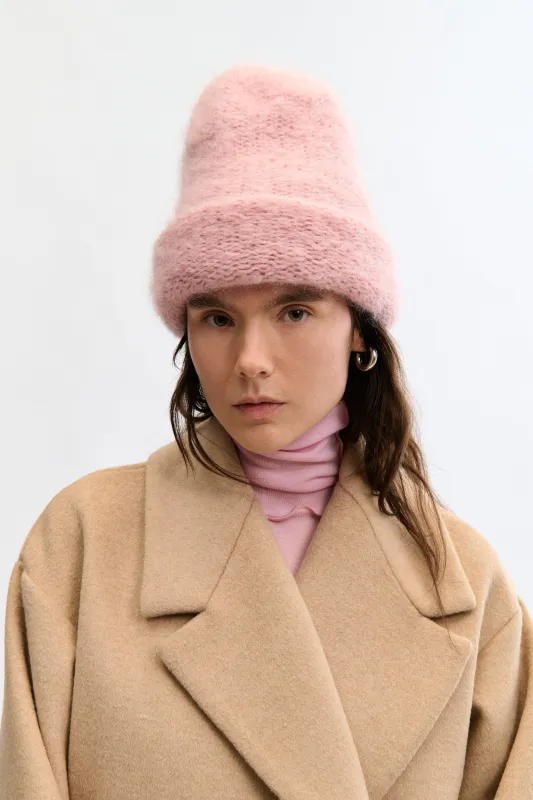 Heirloom Hat Cloud Mohair Beanie Pearl Rose sold by Eliza Faulkner