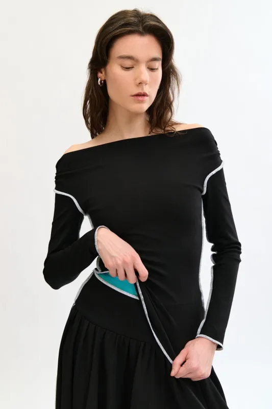 Heidi Top Black made by Eliza Faulkner