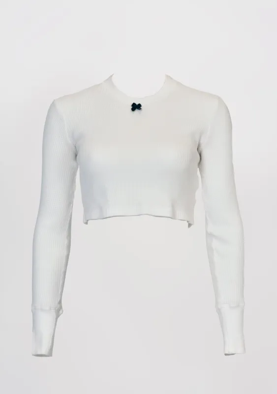 Pre-loved Yuri Waffle Top White - Size S sold by Eliza Faulkner