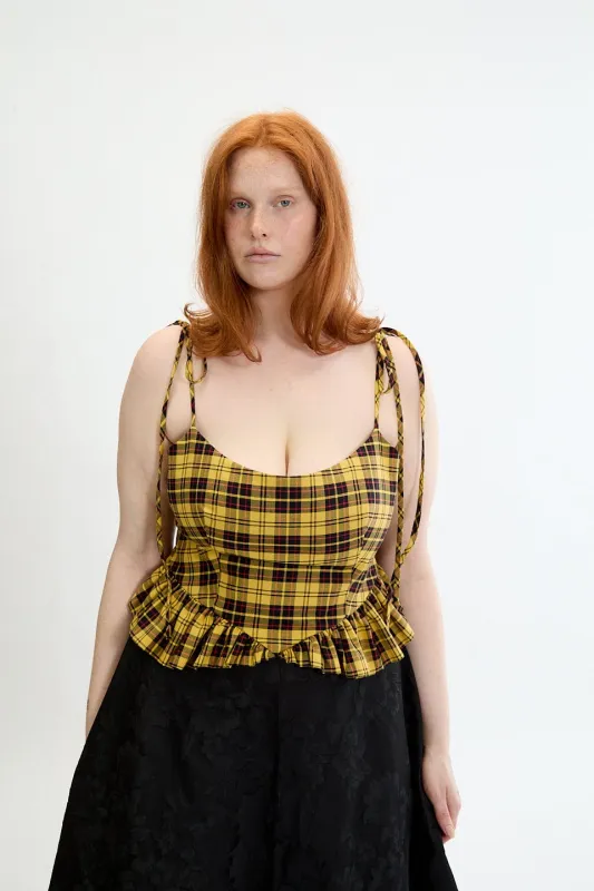 Candy Corset Yellow Plaid sold by Eliza Faulkner