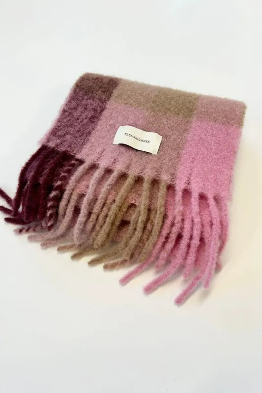 Checked Mohair Scarf Pink sold by Eliza Faulkner