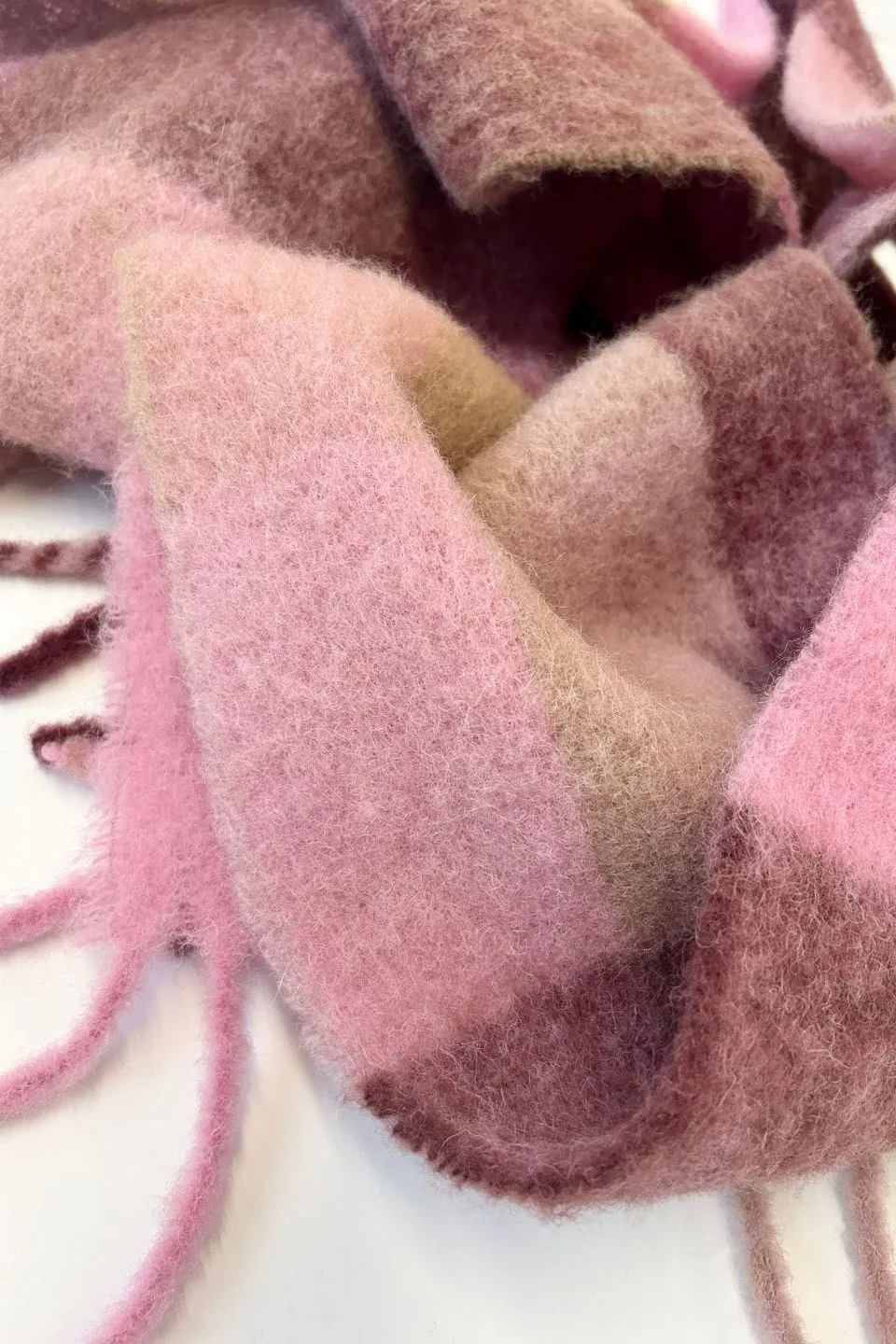 Checked Mohair Scarf Pink sold by Eliza Faulkner product image thumbnail 3