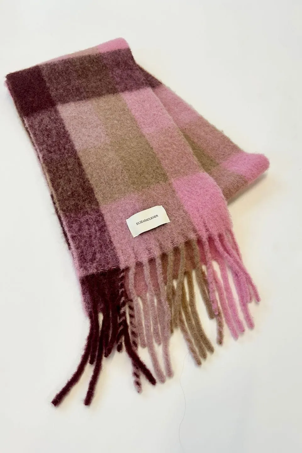 Checked Mohair Scarf Pink sold by Eliza Faulkner product image thumbnail 2