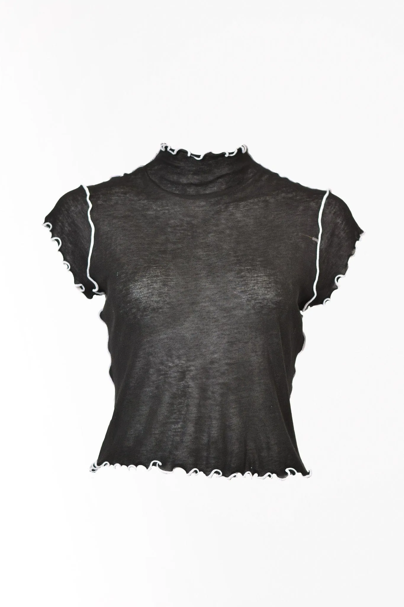 Pre-loved Candice Top Black with White - Size XL sold by Eliza Faulkner