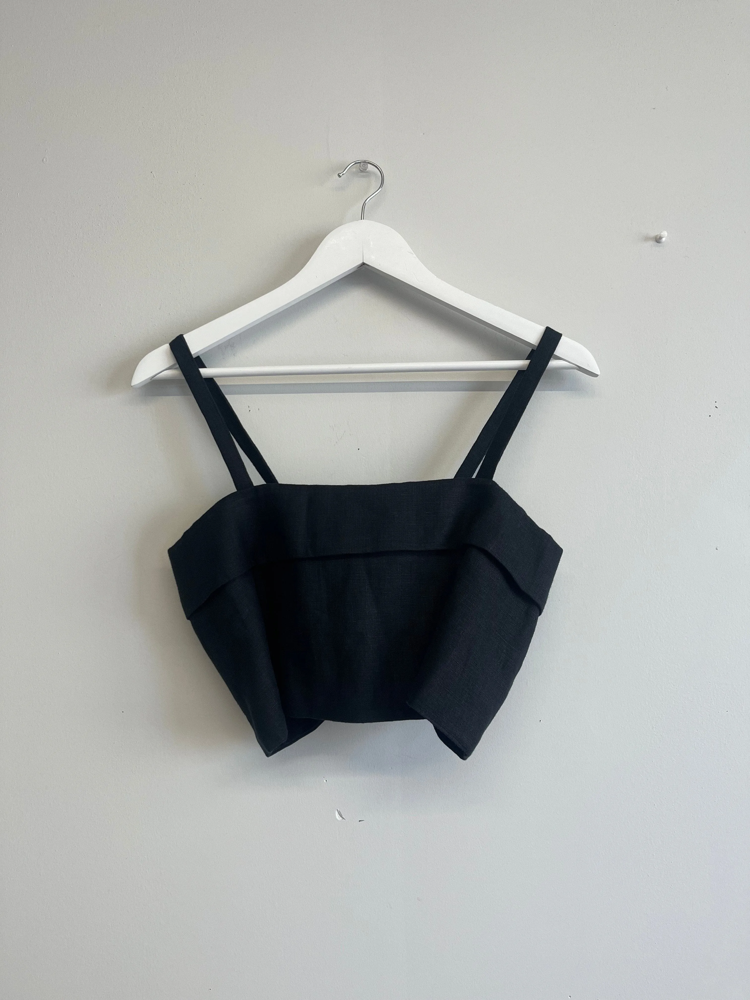Pre-loved Raw Linen Molly Black Top - Size M sold by Eliza Faulkner product image thumbnail 2