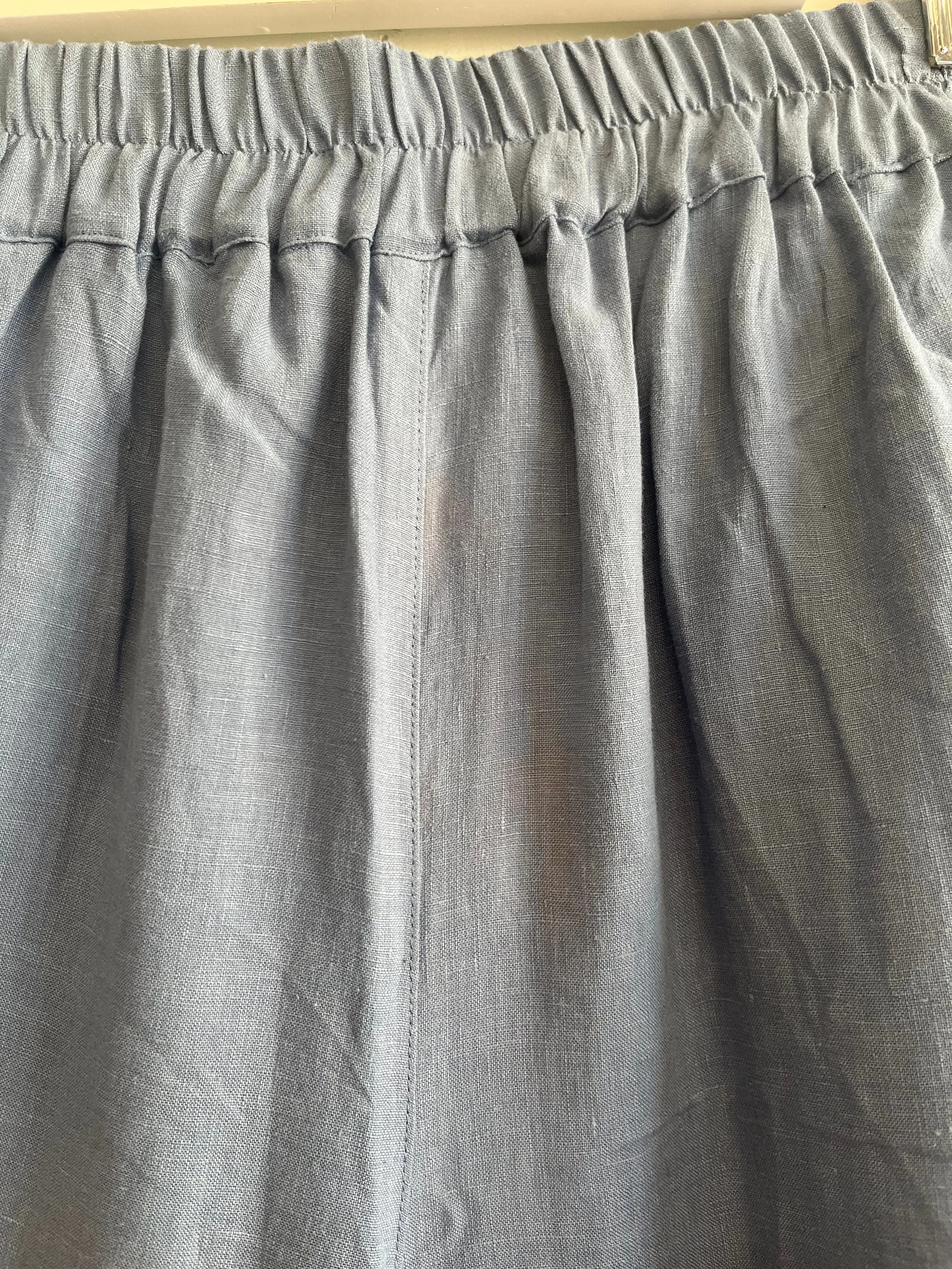 Pre-loved Sample Romy Pant Storm Blue Linen - Size S & M sold by Eliza Faulkner product image thumbnail 5