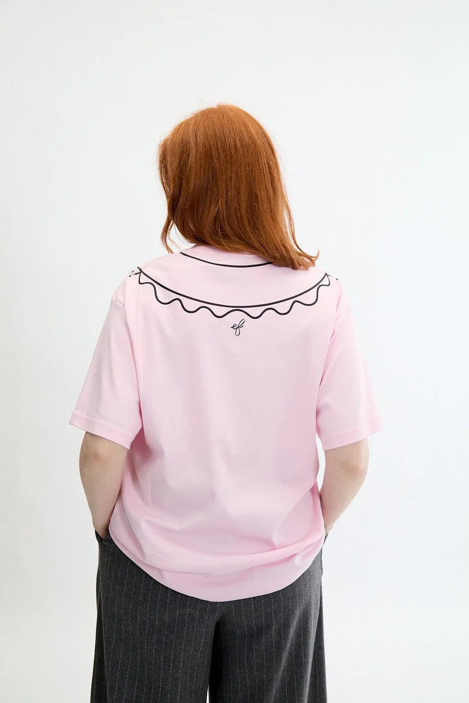 Trompe L'Oeil Tee Pink sold by Eliza Faulkner product image thumbnail 3