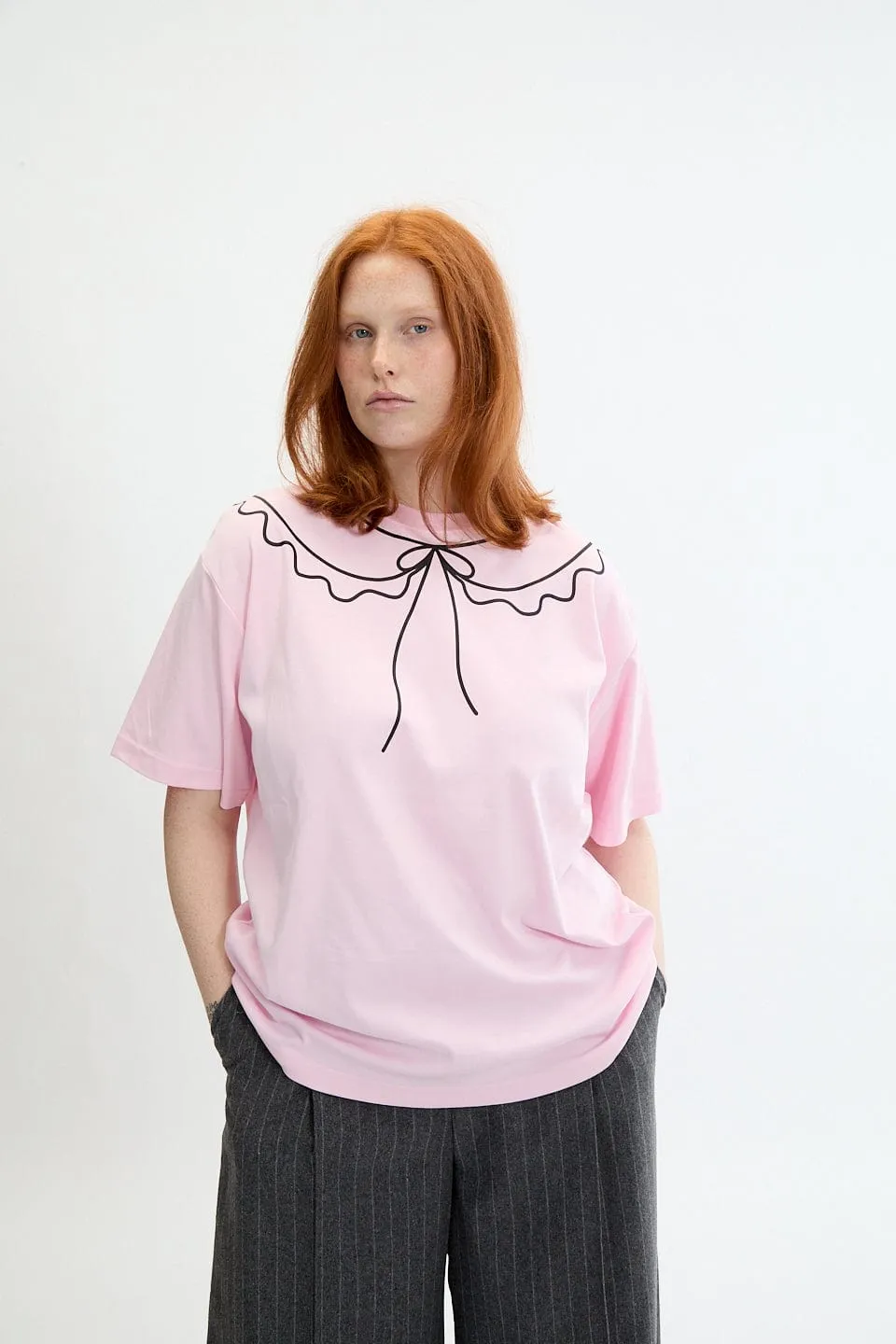 Trompe L'Oeil Tee Pink sold by Eliza Faulkner