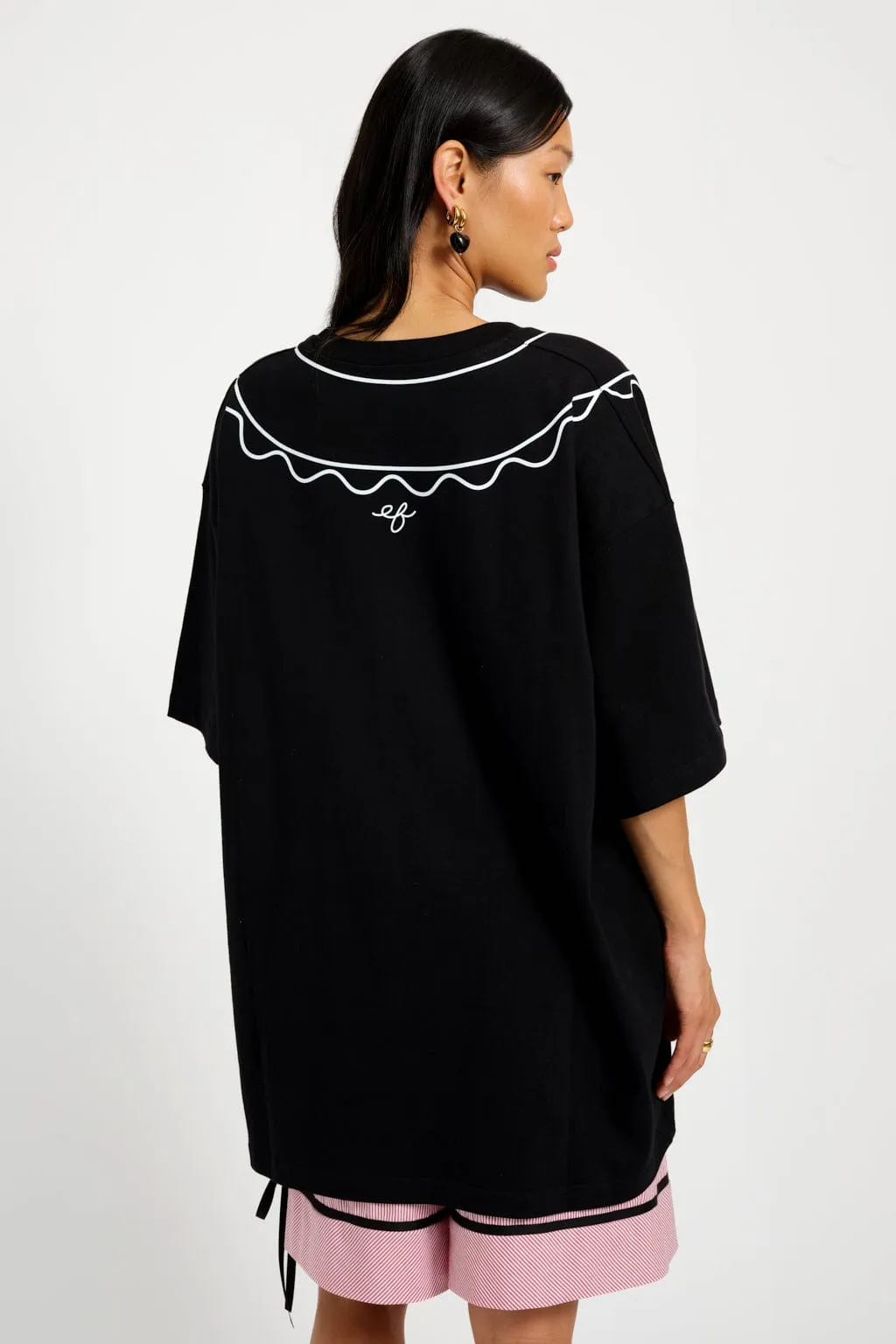 Trompe L'oeil Tee Black sold by Eliza Faulkner product image thumbnail 2