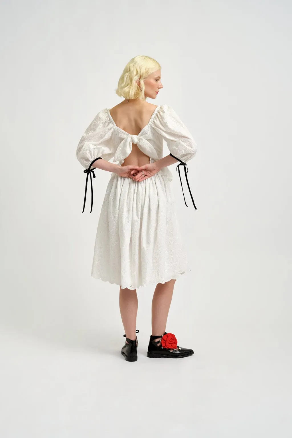 Pre-Loved Pascale Dress White Eyelet - Size XS sold by Eliza Faulkner product image thumbnail 2