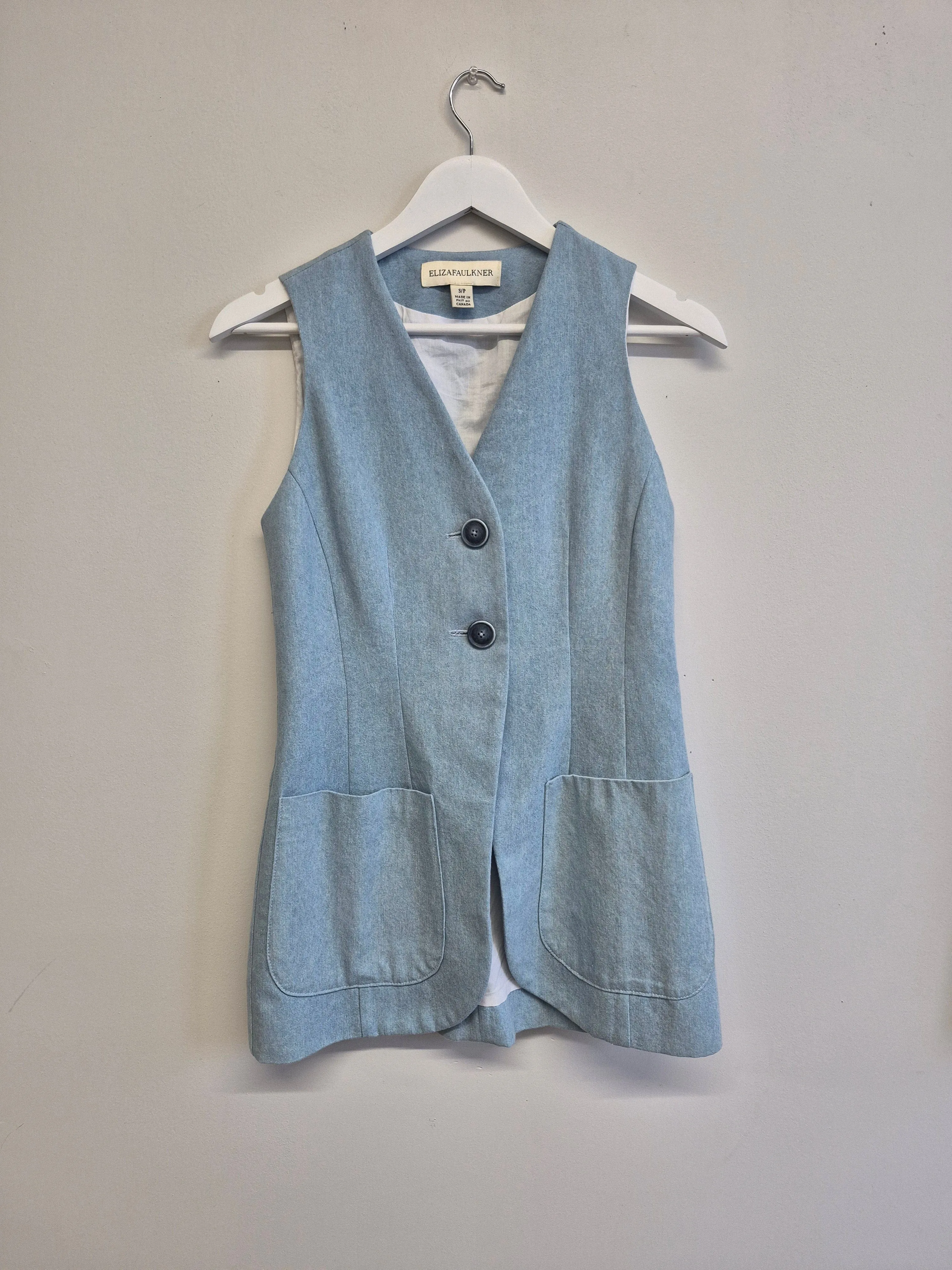 Sample Annie Vest Light Denim sold by Eliza Faulkner product image thumbnail 2