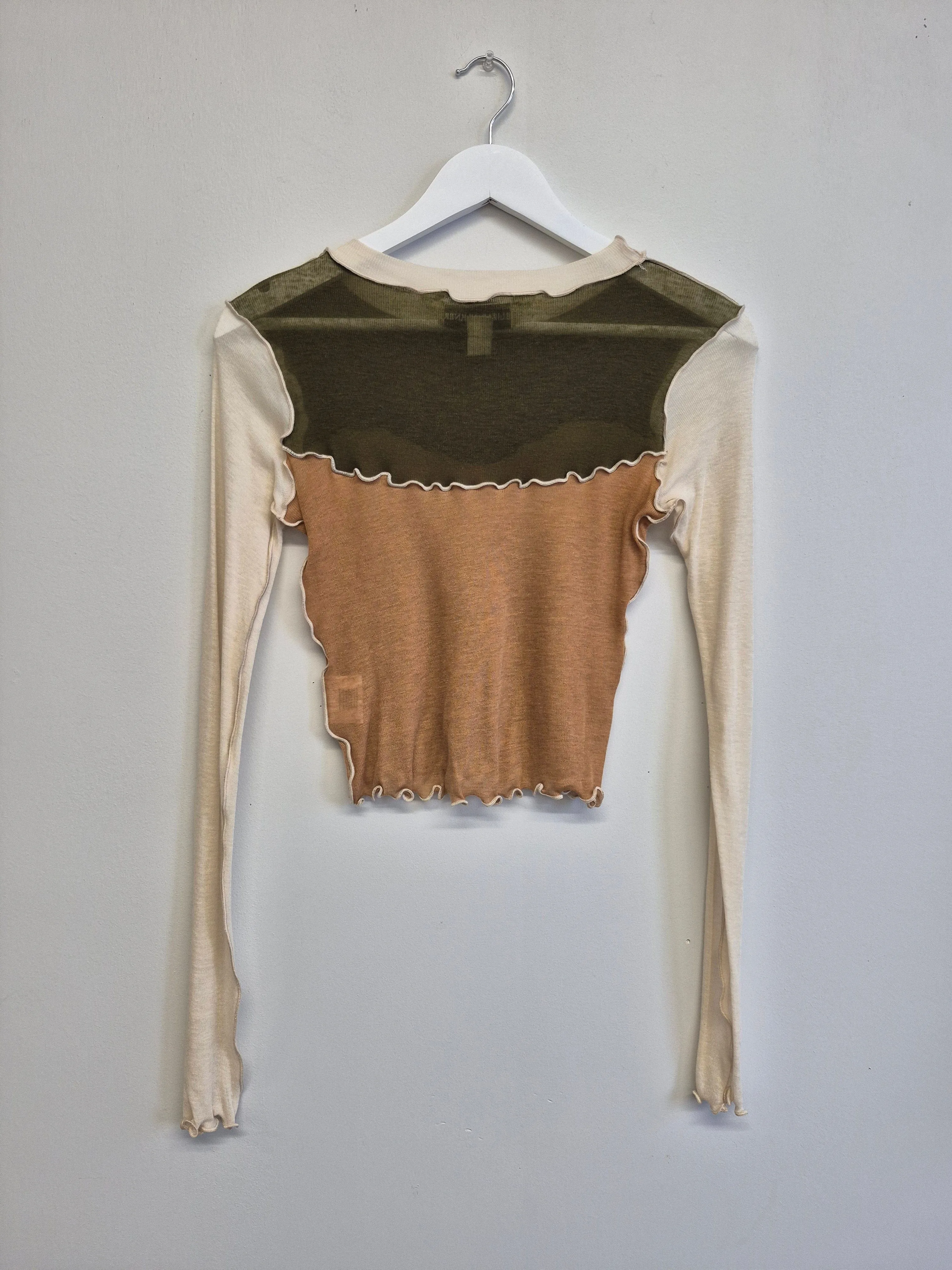 Sample Bella Top Green and Camel sold by Eliza Faulkner product image thumbnail 3