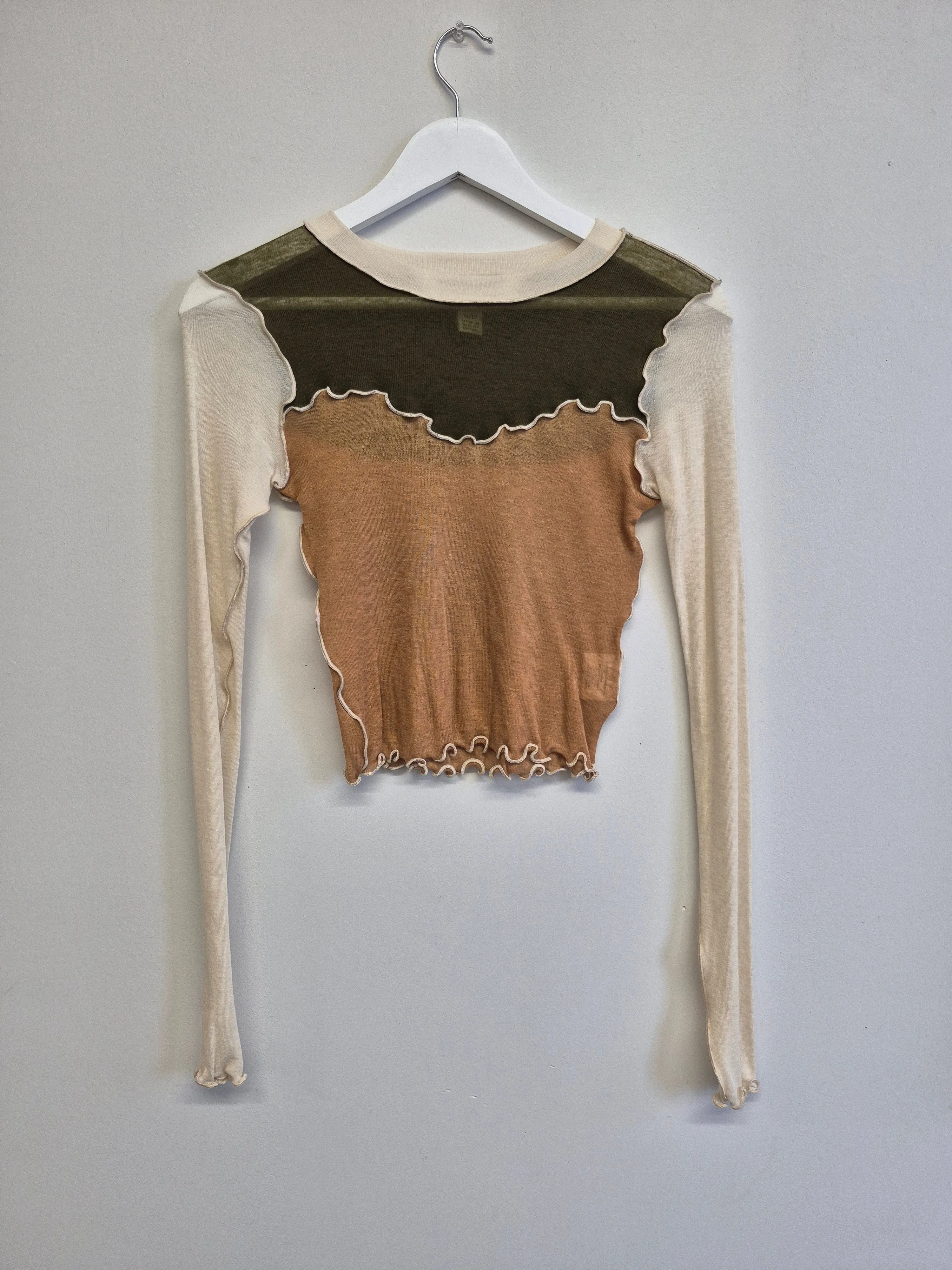 Sample Bella Top Green and Camel sold by Eliza Faulkner product image thumbnail 2