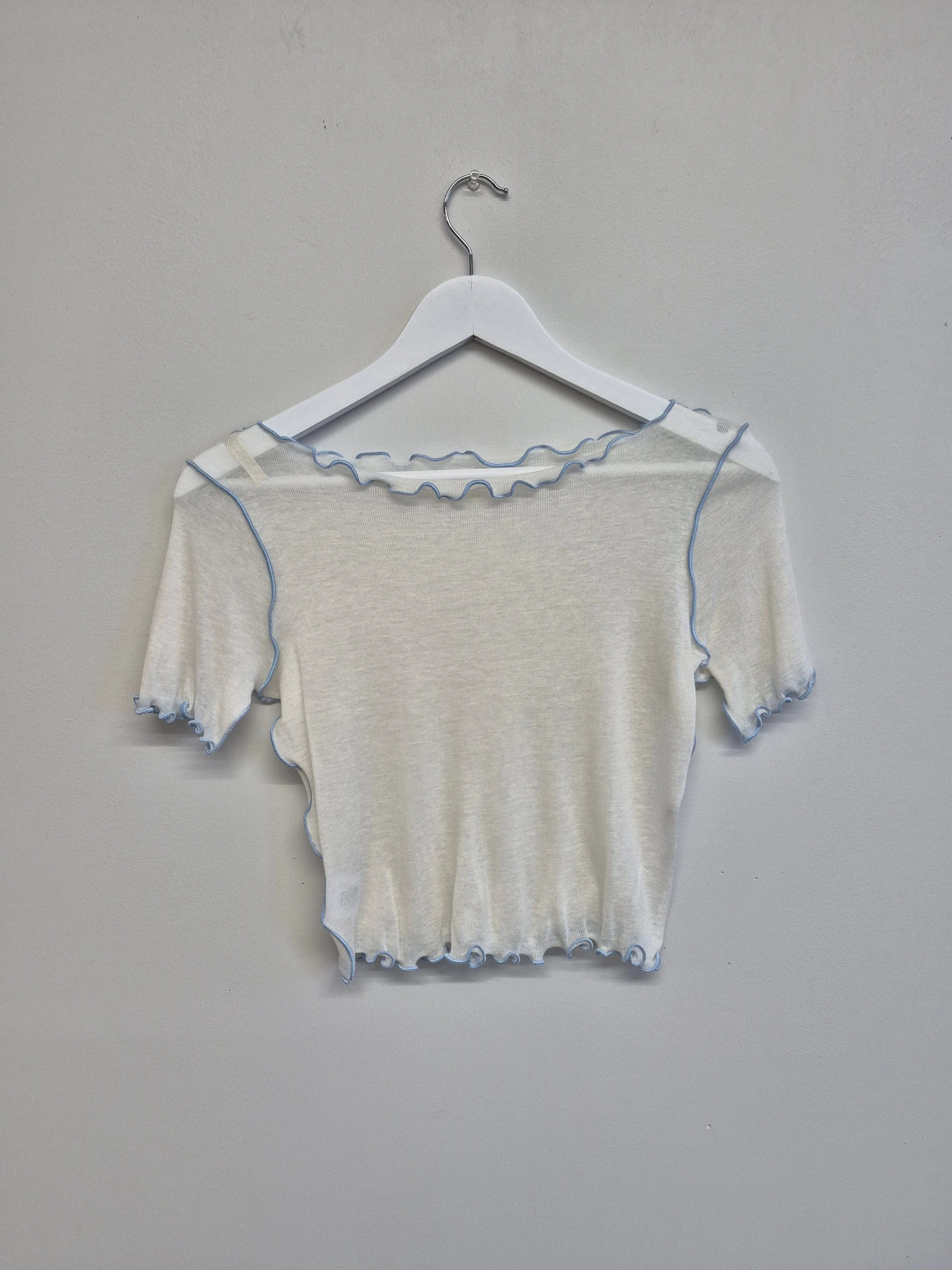 Sample Shortsleeve Jess Top White sold by Eliza Faulkner