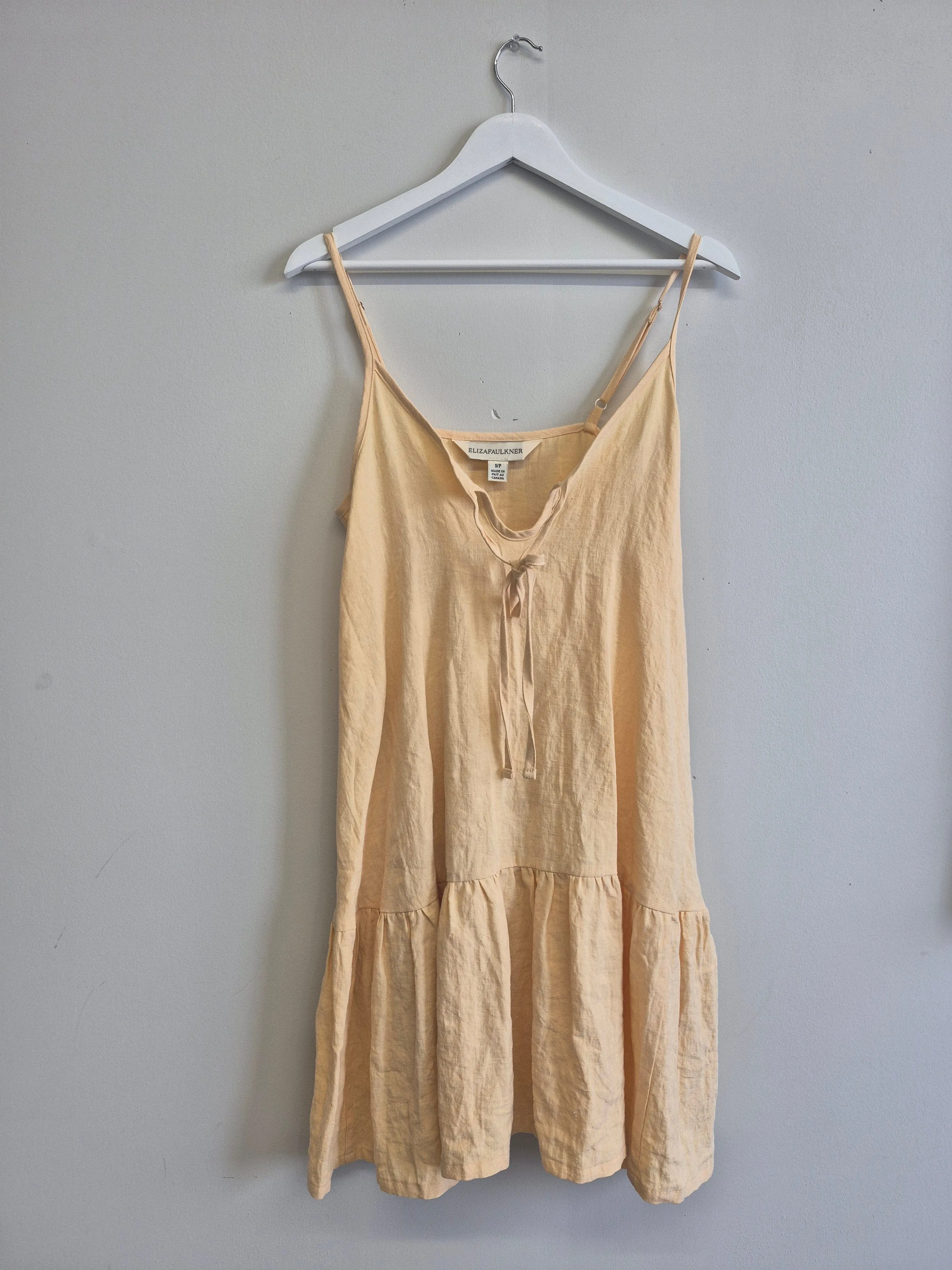 Sample Kaia Dress Butter Yellow Linen sold by Eliza Faulkner product image thumbnail 2