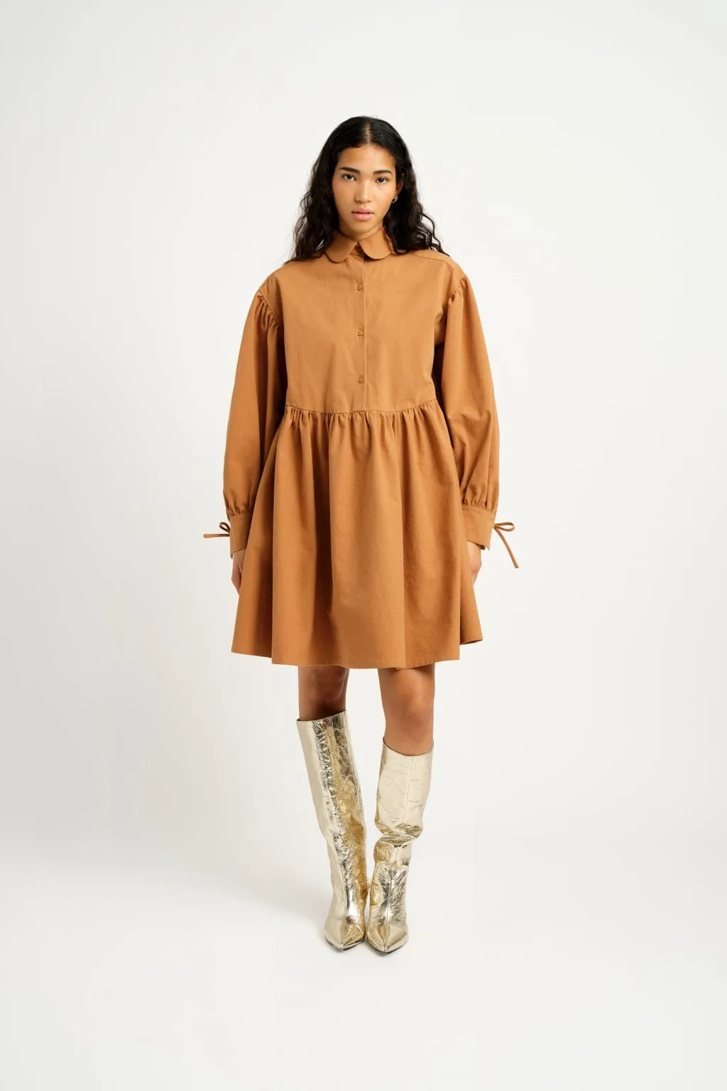 Sample Loretta Dress Camel sold by Eliza Faulkner