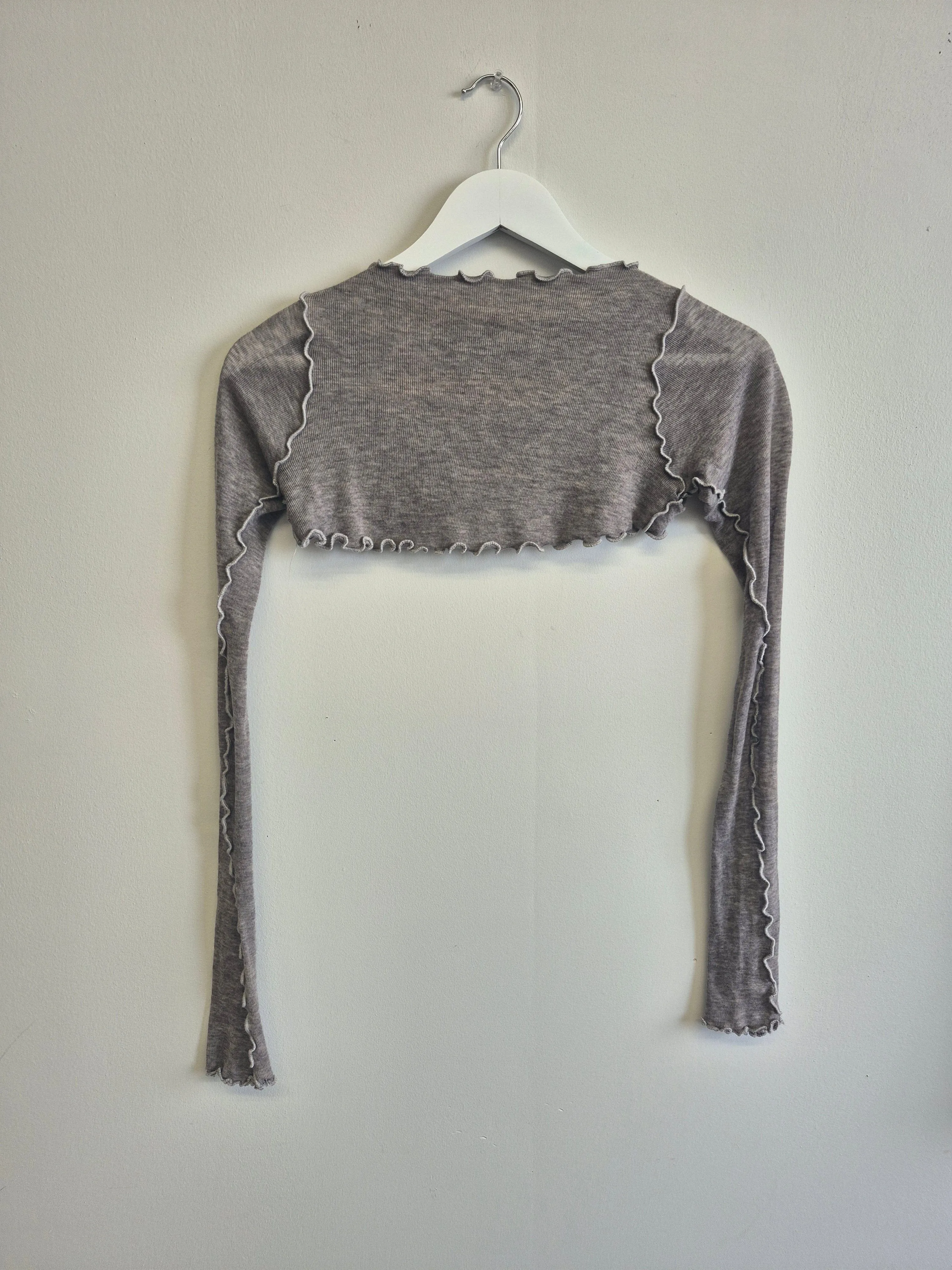 Sample Microknit Shrug Grey sold by Eliza Faulkner product image thumbnail 2