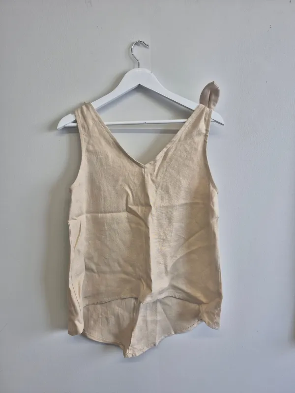Sample Linen Tank Top Beige made by Eliza Faulkner