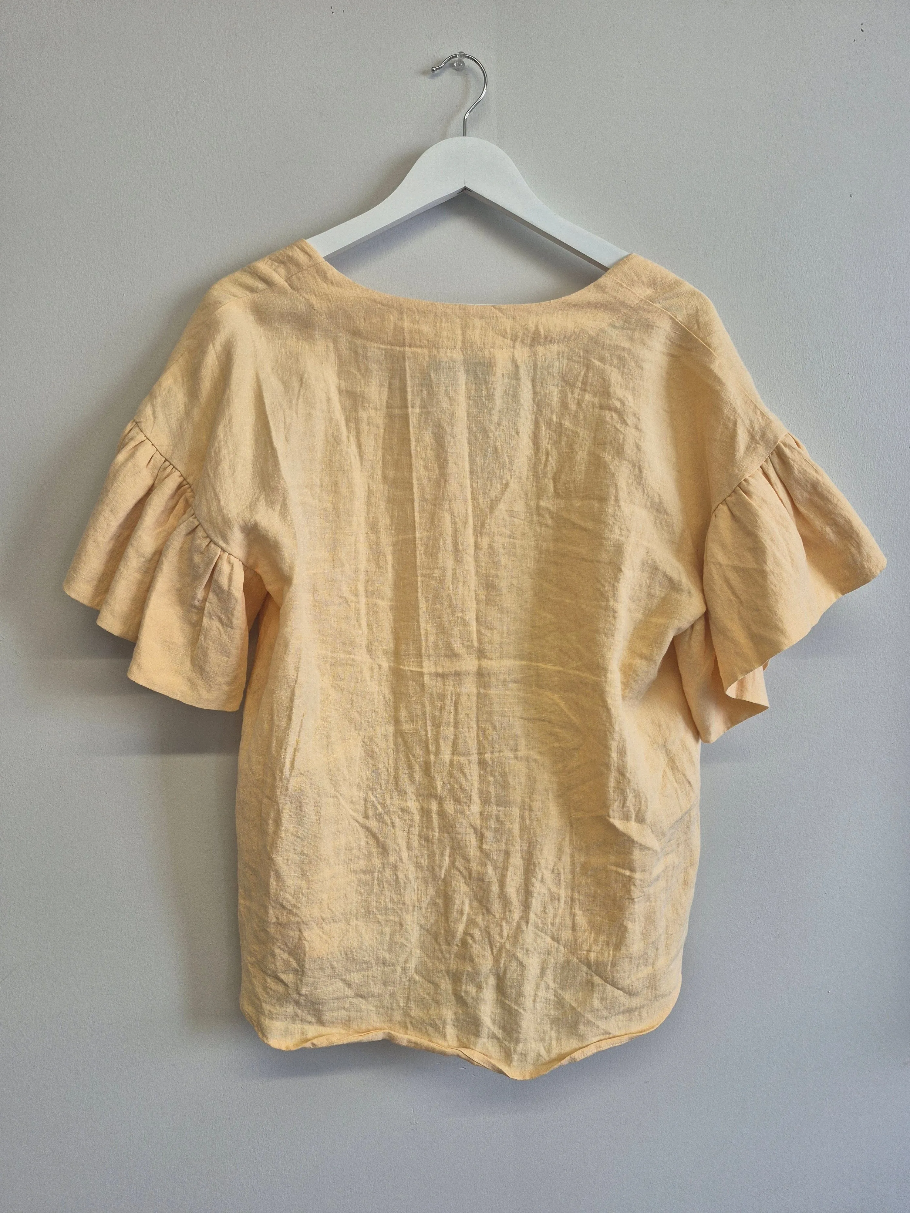 Sample Dottie Blouse Butter Yellow Linen sold by Eliza Faulkner product image thumbnail 3