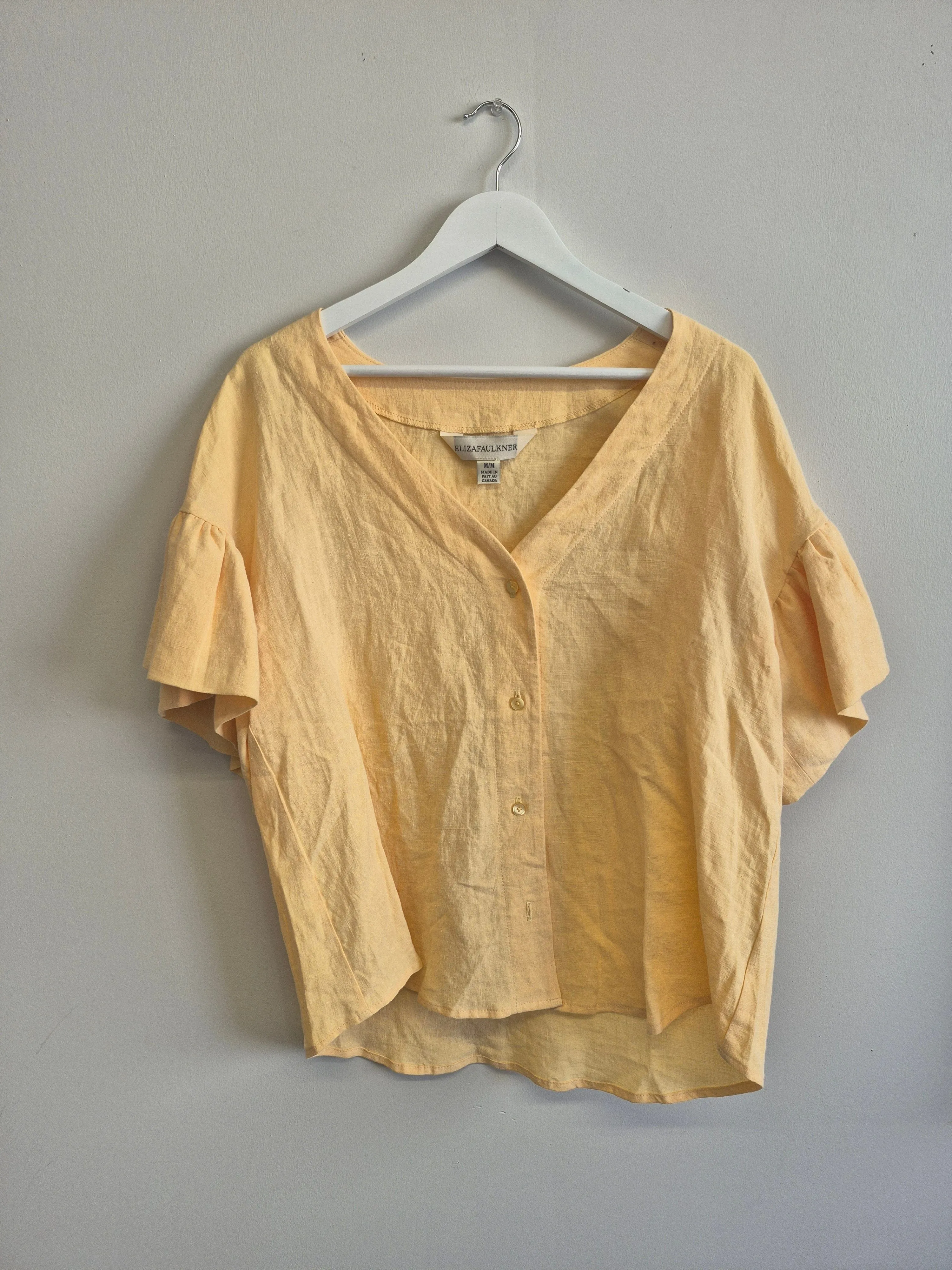 Sample Dottie Blouse Butter Yellow Linen sold by Eliza Faulkner product image thumbnail 4