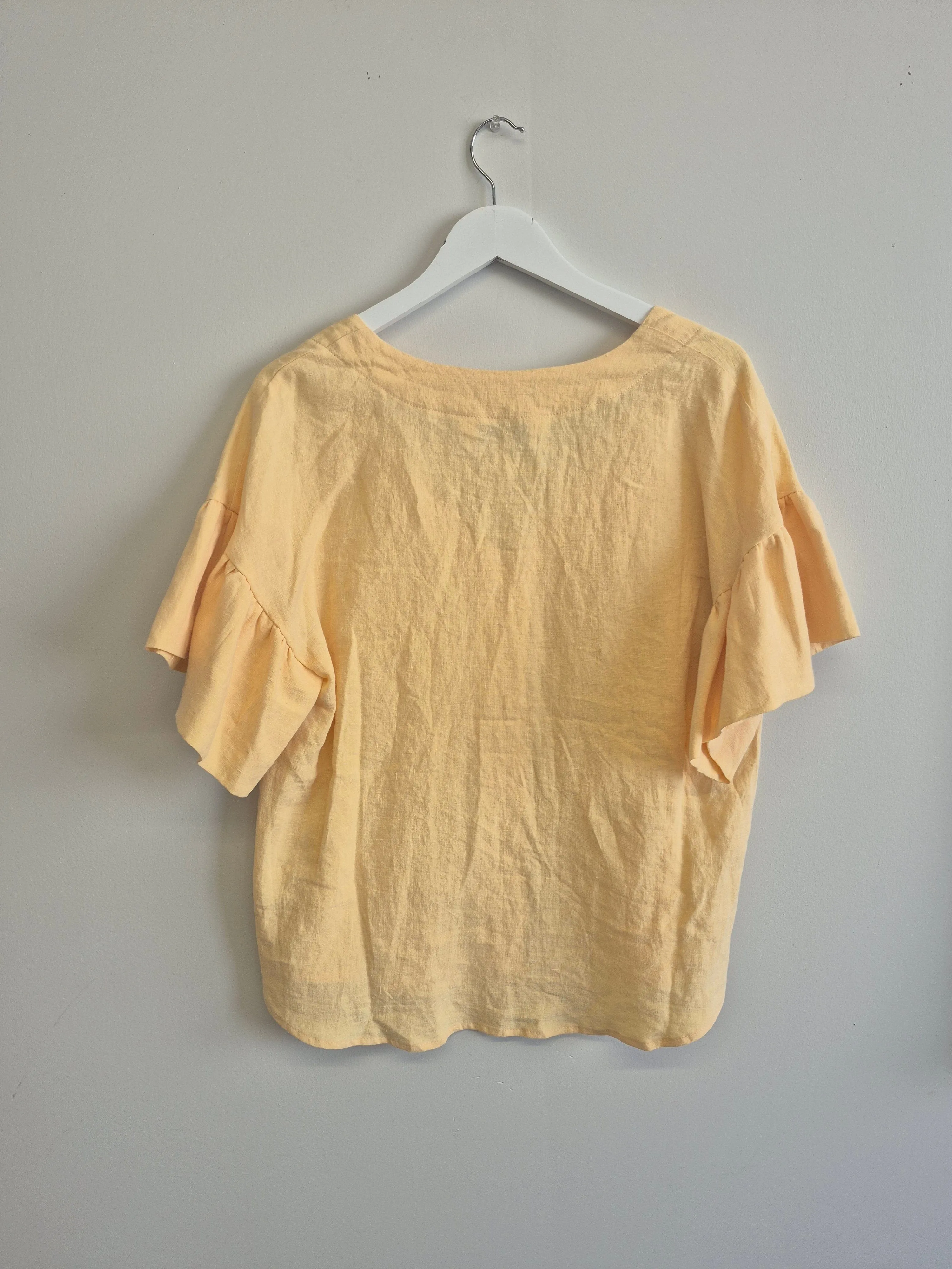 Sample Dottie Blouse Butter Yellow Linen sold by Eliza Faulkner product image thumbnail 5