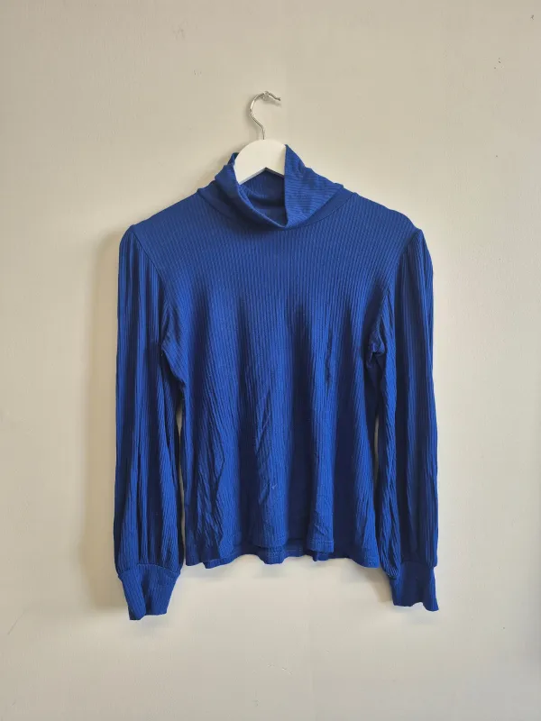 Imperfect Dolly Top Rib Blue made by Eliza Faulkner