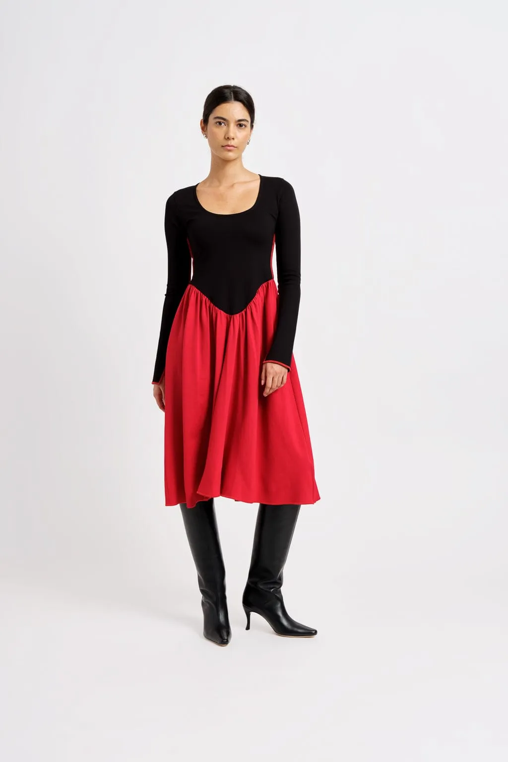 Sample Joan Dress Black and Red sold by Eliza Faulkner