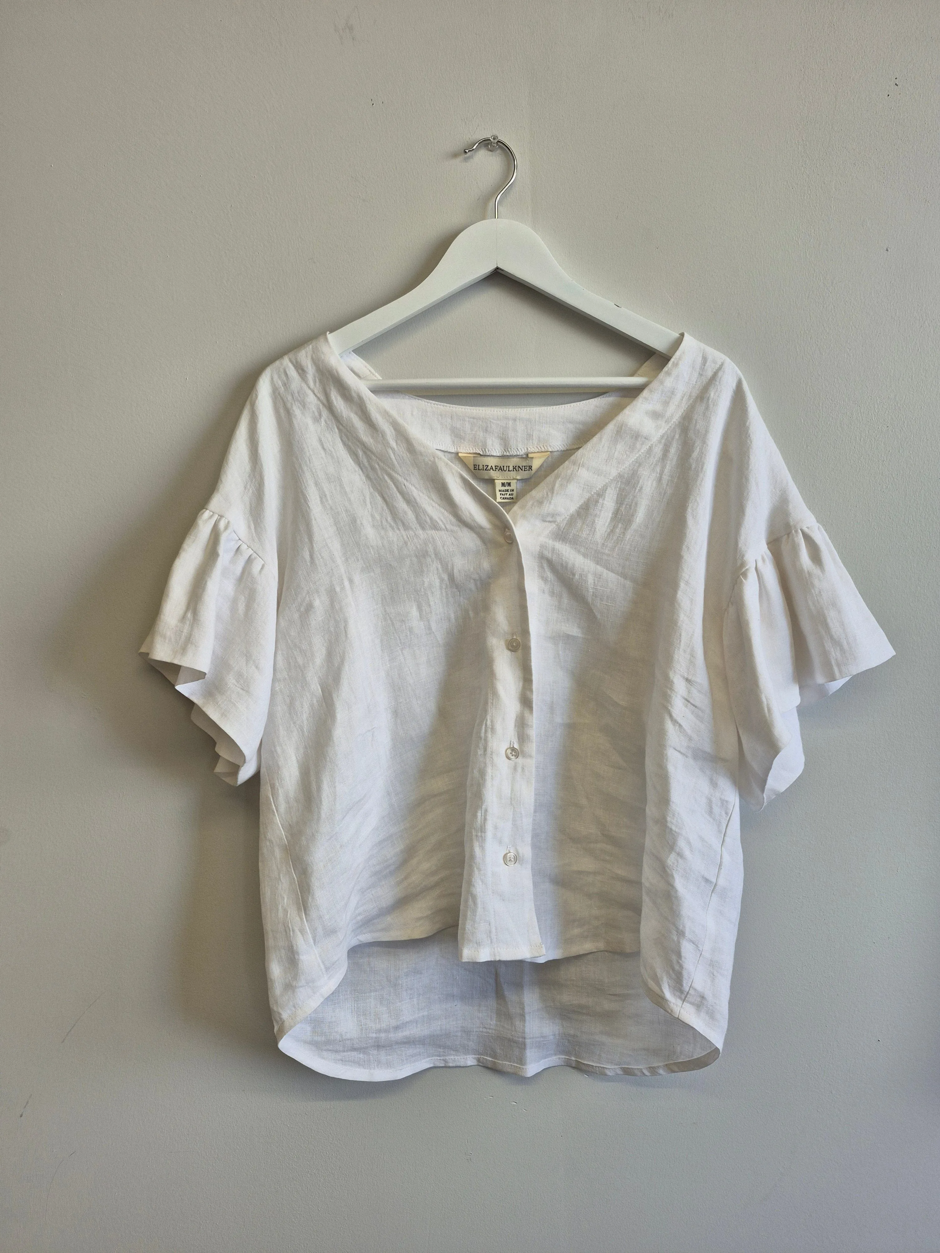 Sample Dottie Blouse White Linen sold by Eliza Faulkner product image thumbnail 2