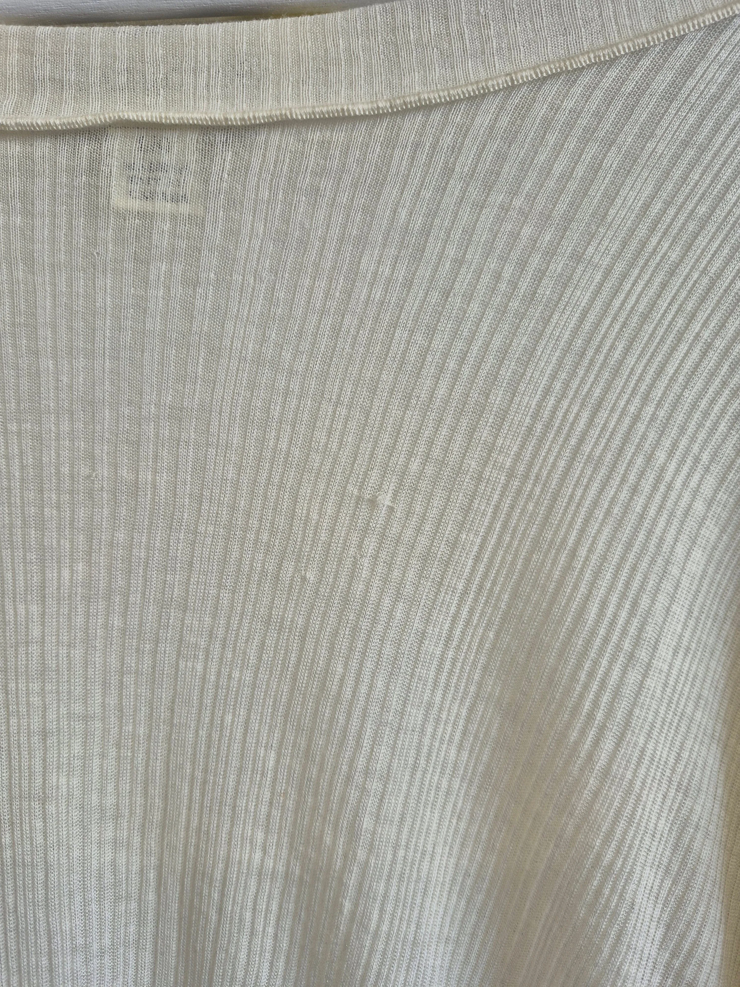 Imperfect Longsleeve Rib Top White sold by Eliza Faulkner product image thumbnail 3