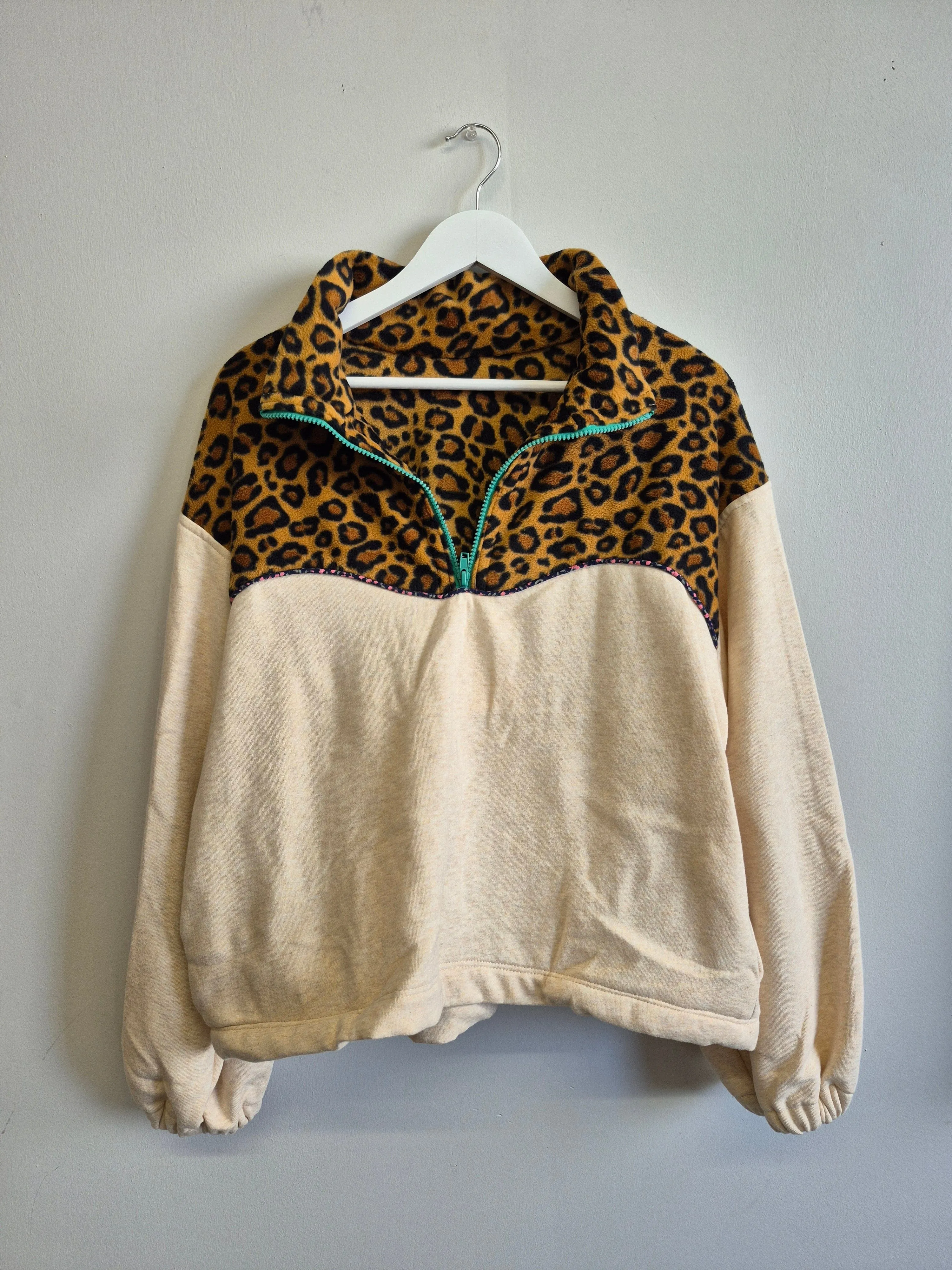 Sample Quarter Zip Leopard Multi sold by Eliza Faulkner