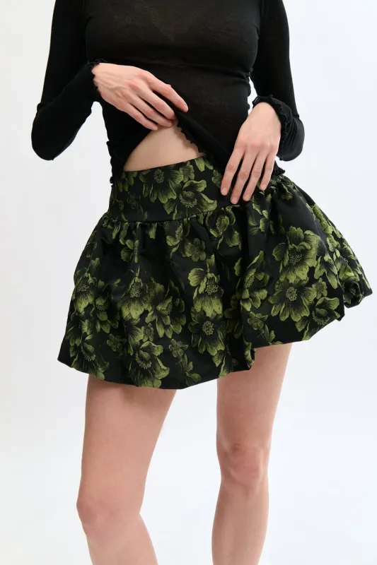 Sample Olivia Skirt Green Floral made by Eliza Faulkner