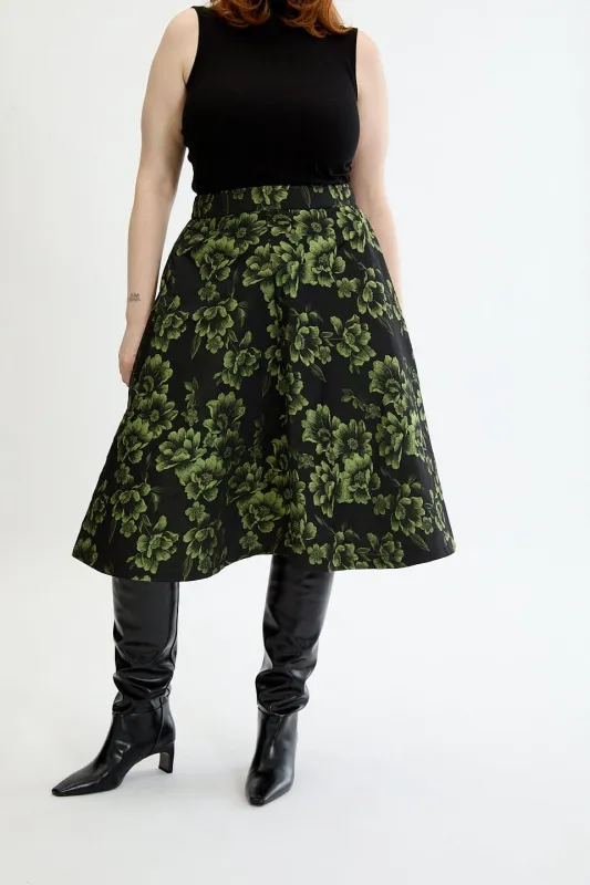 Sample Winnie Skirt Green Floral made by Eliza Faulkner