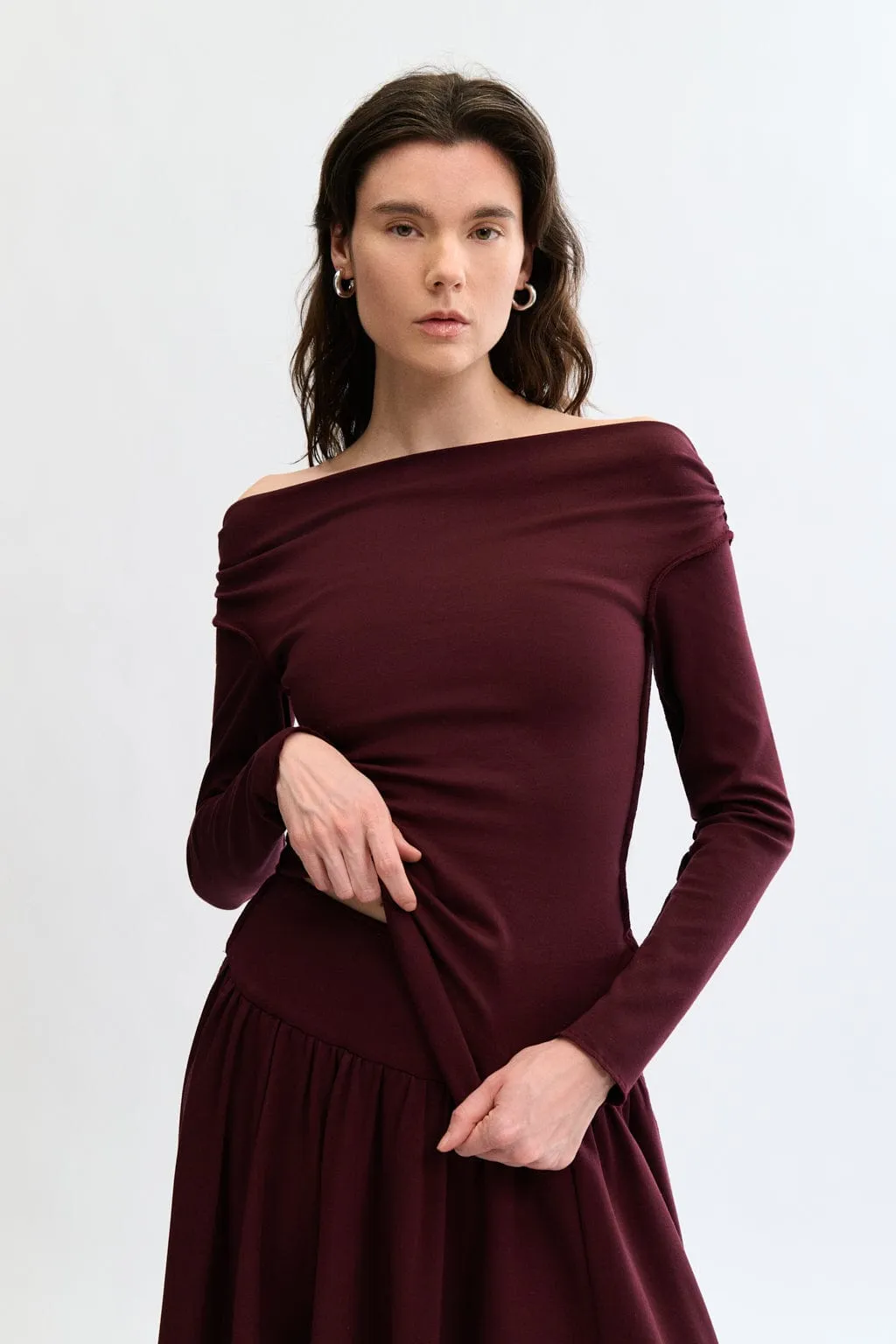 Imperfect Heidi Top Shiraz sold by Eliza Faulkner