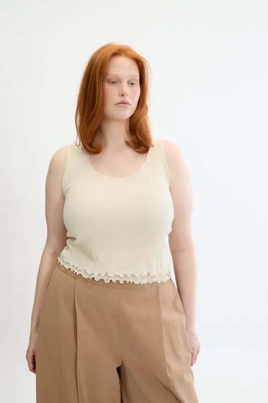 Imperfect Becca Tank Cream made by Eliza Faulkner