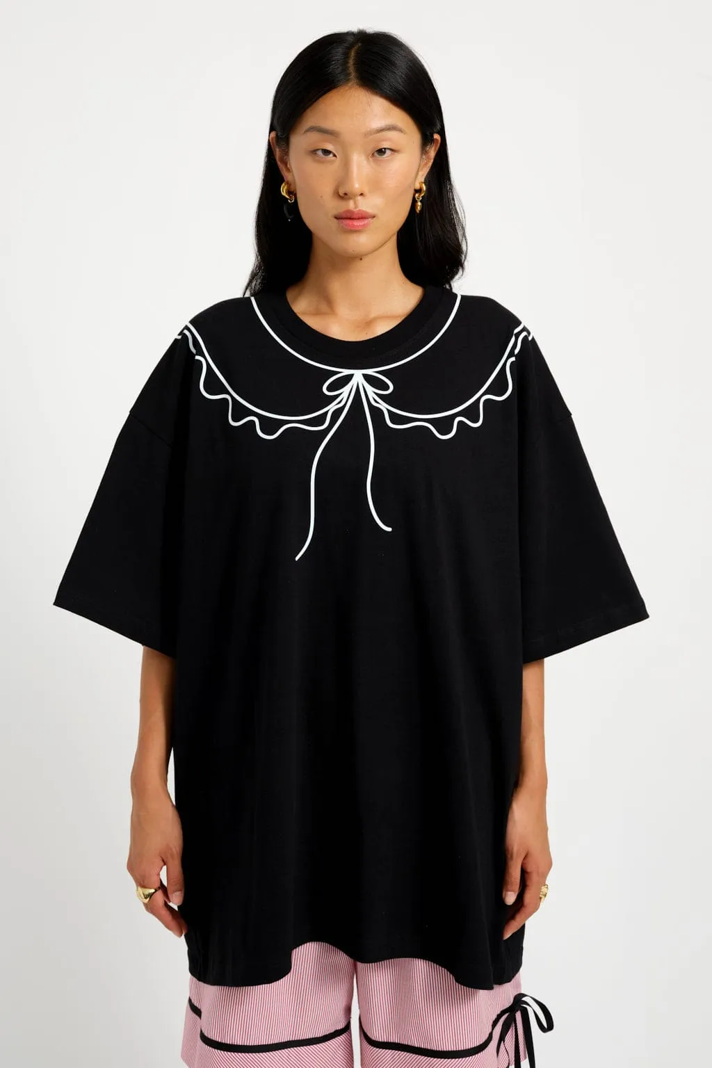 Imperfect Trompe L'Oeil T-Shirt Black sold by Eliza Faulkner
