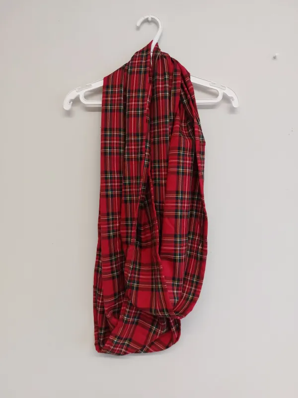 Sample Infinity Scarf Red Plaid made by Eliza Faulkner