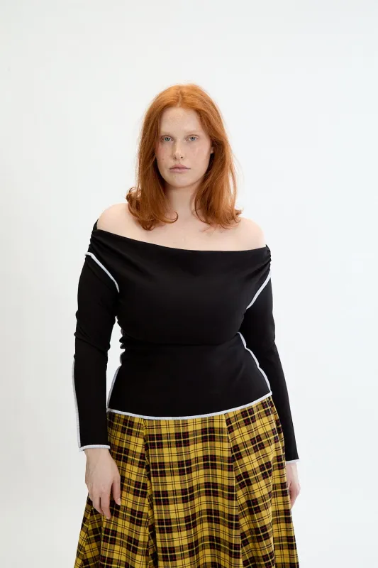 Sample Heidi Top Black made by Eliza Faulkner