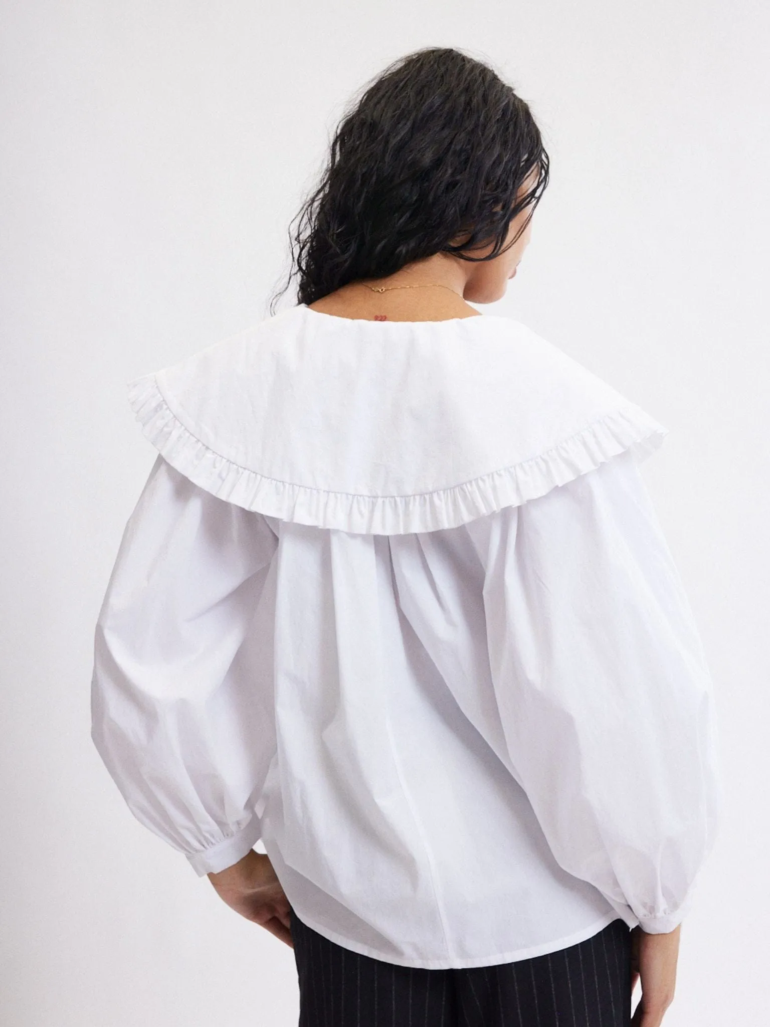 Imperfect Sawyer Top White Cotton sold by Eliza Faulkner product image thumbnail 2