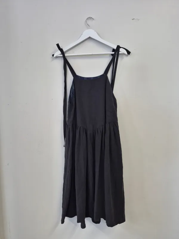 Sample Amelie Dress Black Linen made by Eliza Faulkner